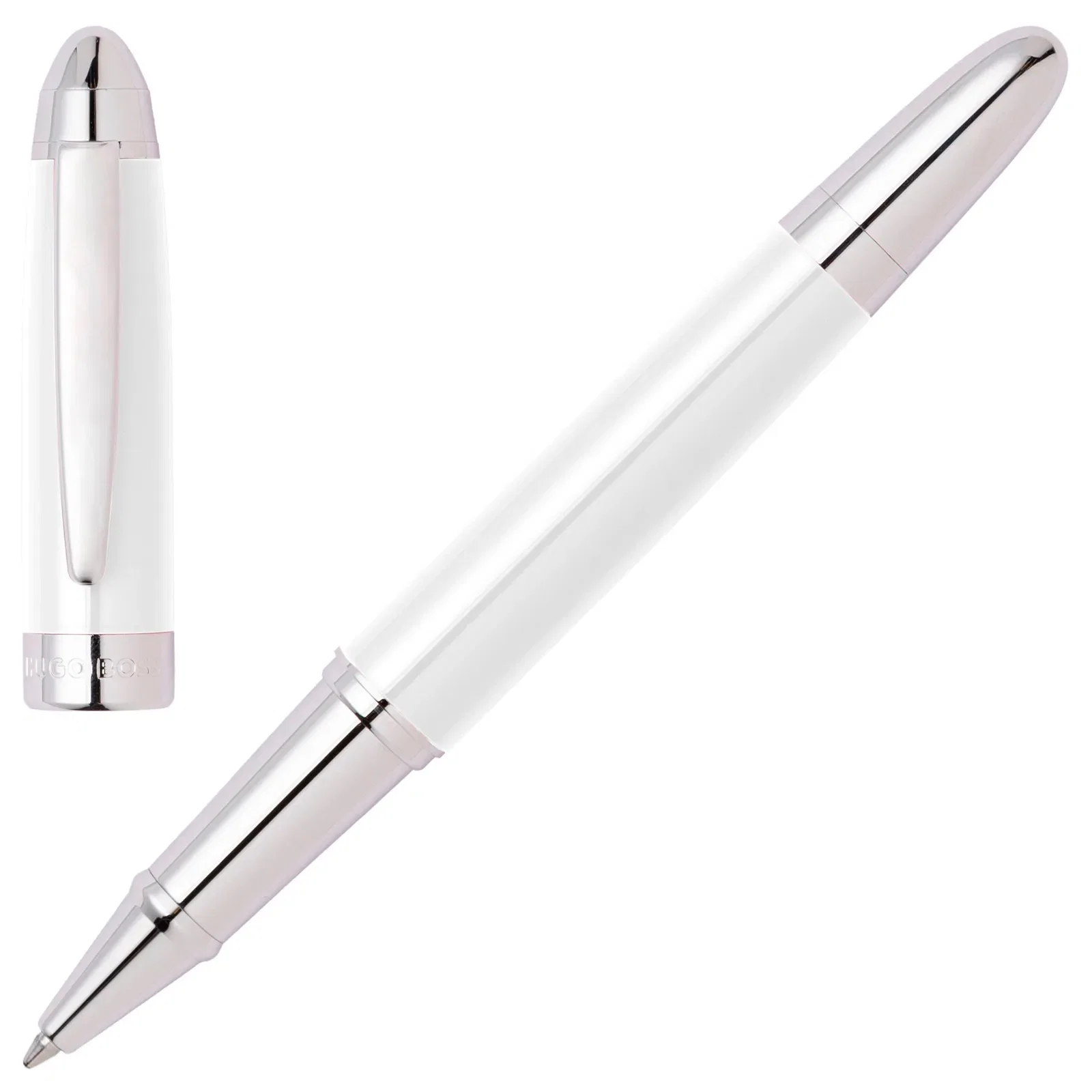 Caneta Hugo Boss Aço Branco / prata Hsn0015f — imagem 1