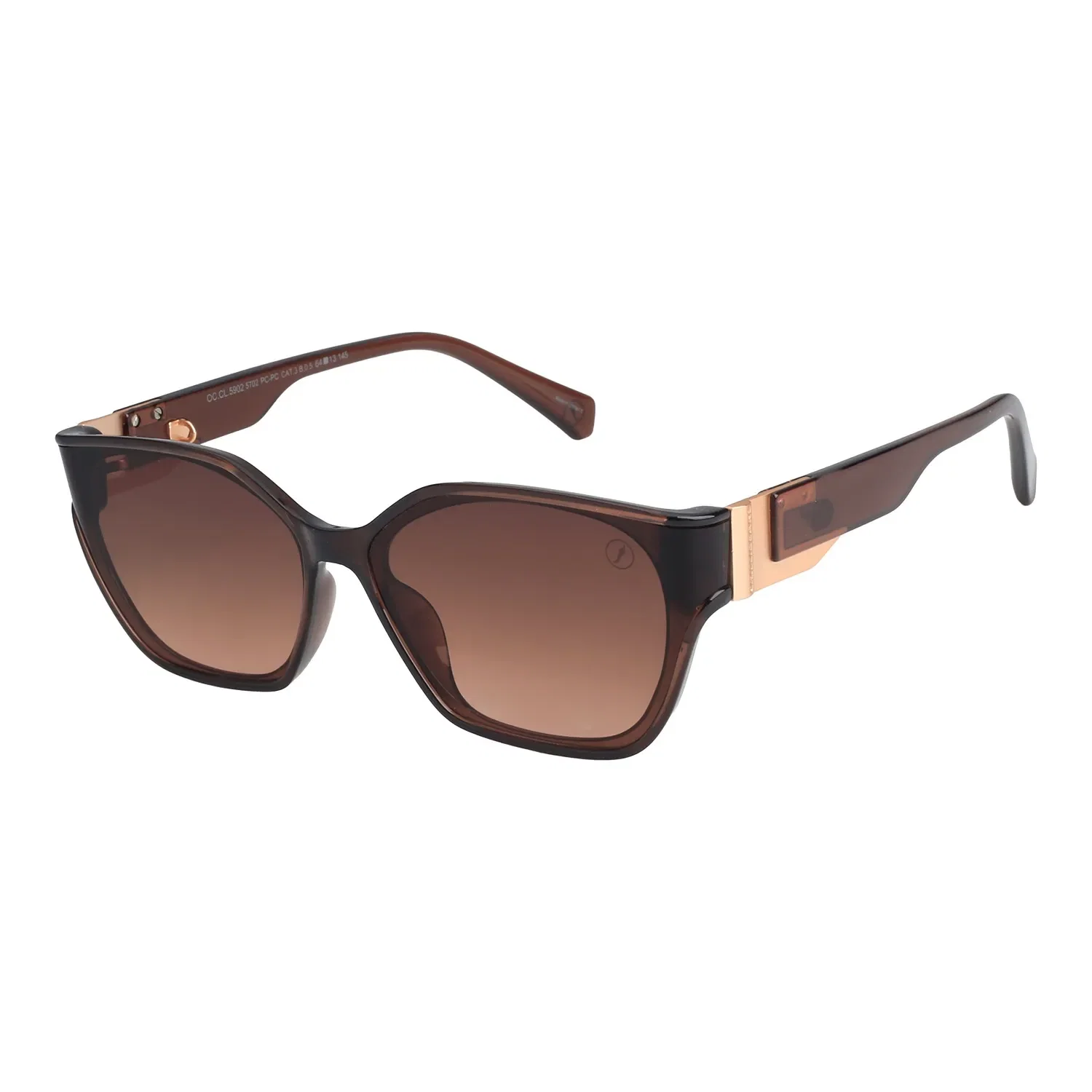 Óculos de Sol Feminino Bended Lenses Quadrado Degradê Marrom