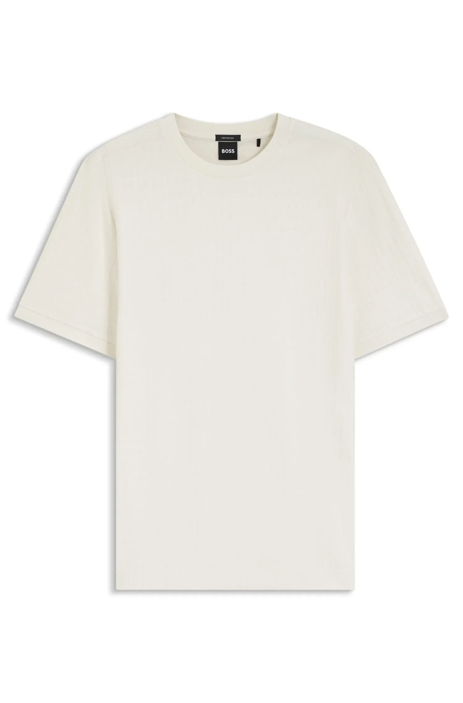 Camiseta De Algodão Com Jacquard Geométrico