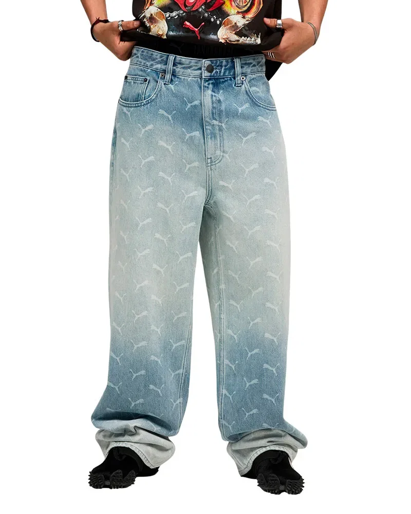 Calça Puma X A$AP Rocky Laser Monogram Denim Masculina — imagem 1