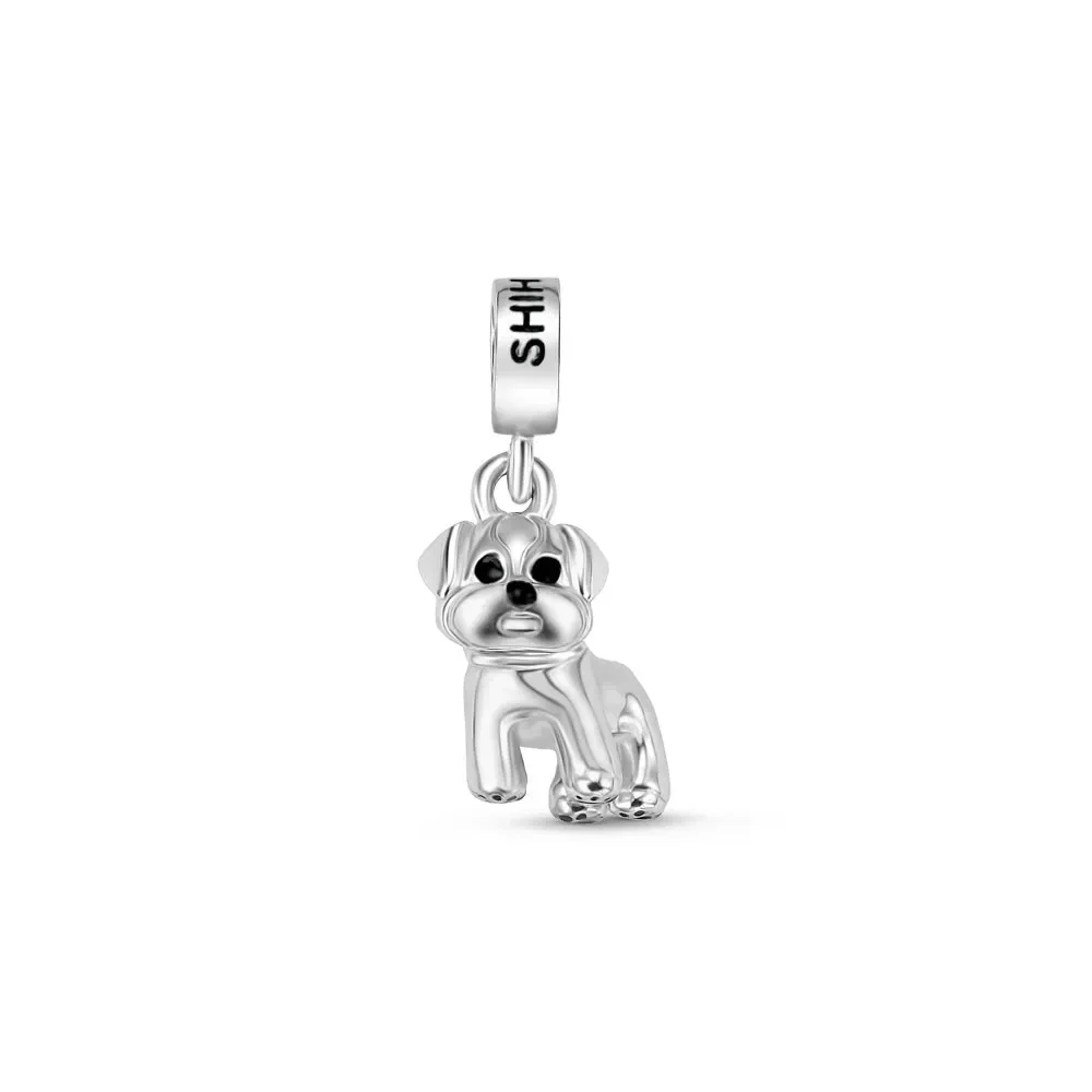Pingente Life Animal Shih Tzu em Prata 925 com Esmalte — imagem 1