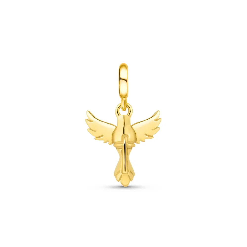 Pingente Life Religião Espírito Santo em Prata 925 com Banho de Ouro Amarelo 18k — imagem 1