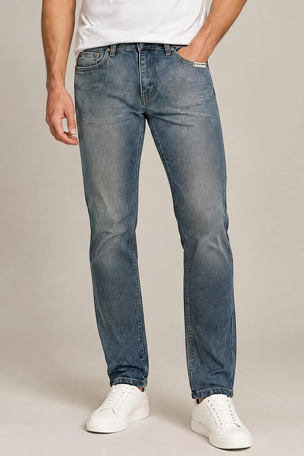Calça Jeans Slim Masculina Básica Polo Wear Jeans Claro