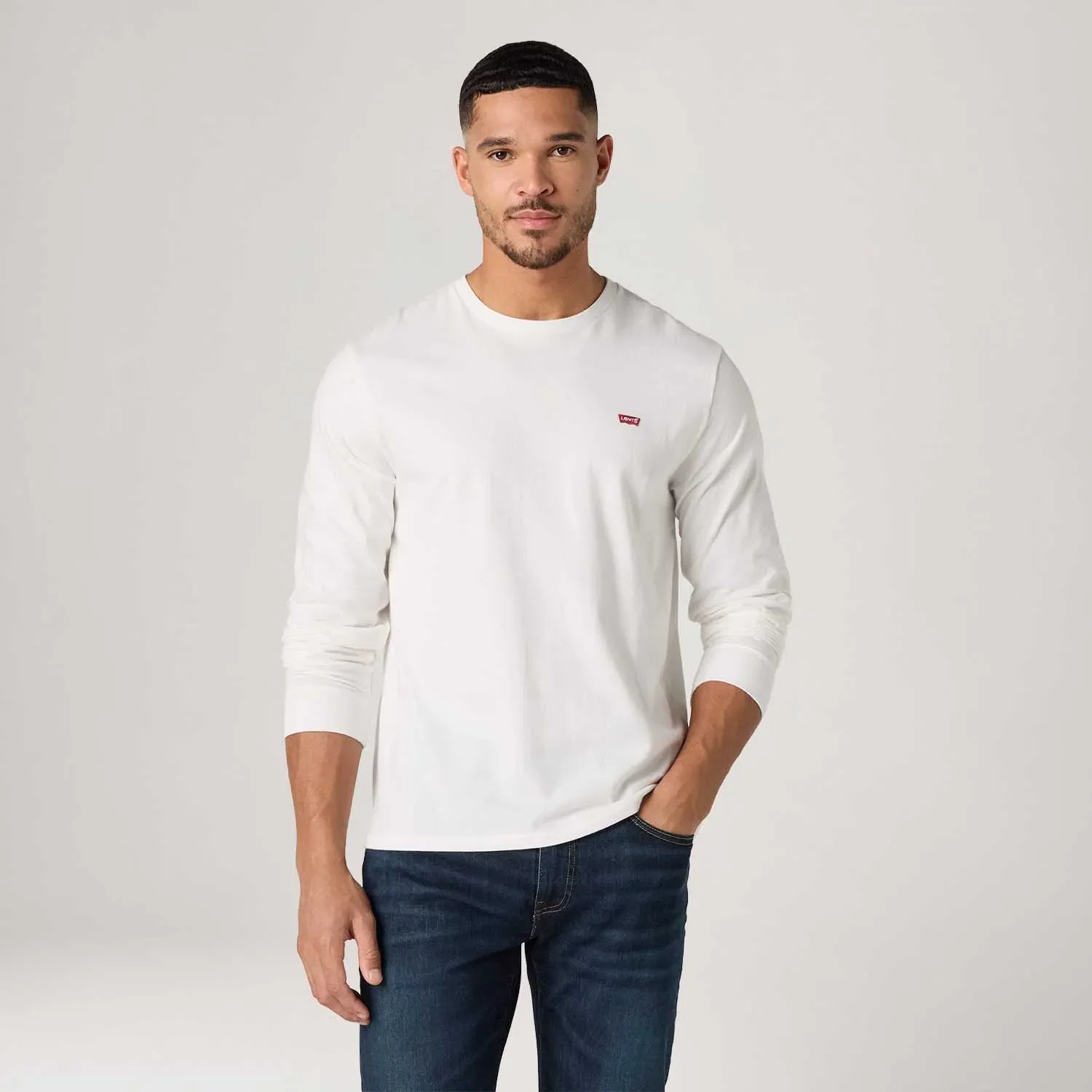 Blusa Levi's® Original Housemark Branca Manga Longa