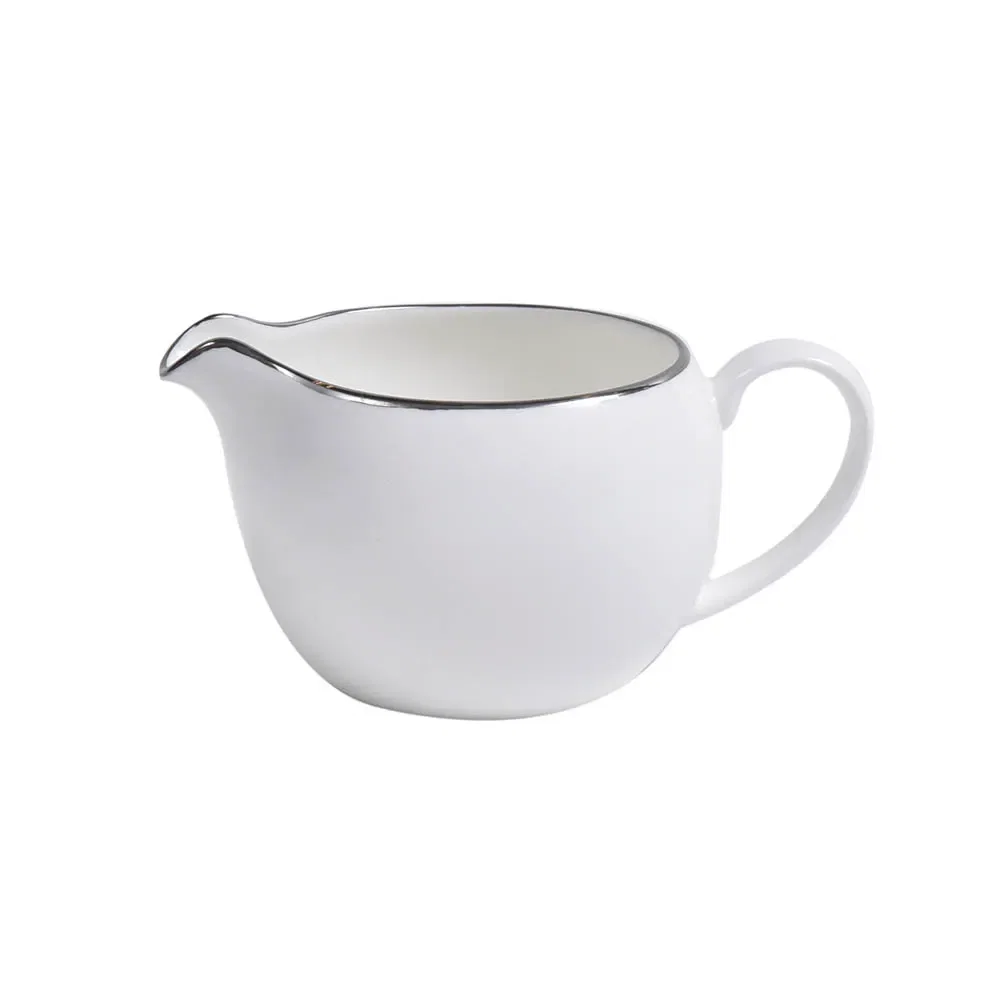 Leiteira Silver em Porcelana 290ml Strauss Branca — imagem 1