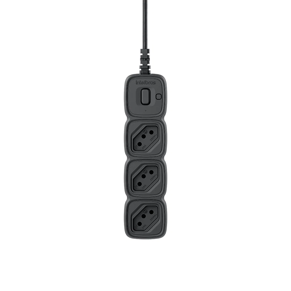 Protetor Eletrônico Intelbras com 3 Tomadas EPE 2003 Preto