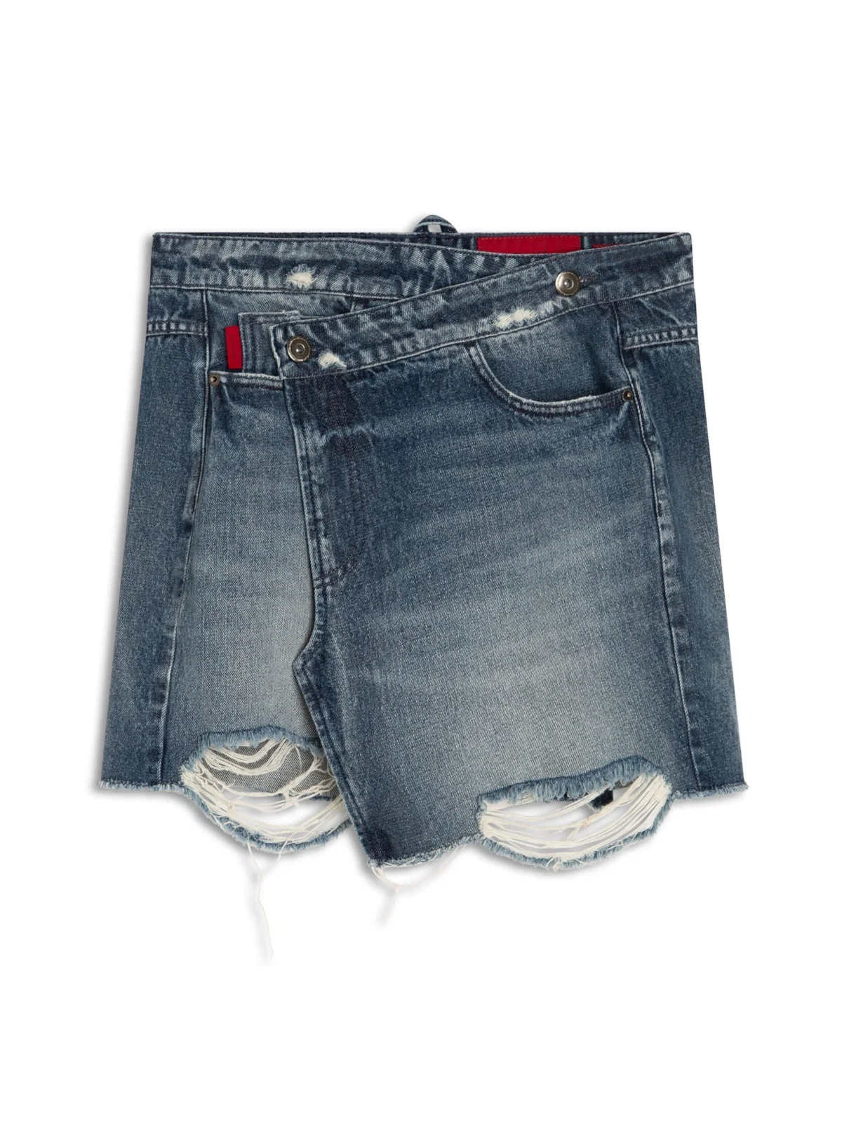 Saia Denim Vintage Wrap 1746-Lav.Medio C/ Puidos — imagem 1
