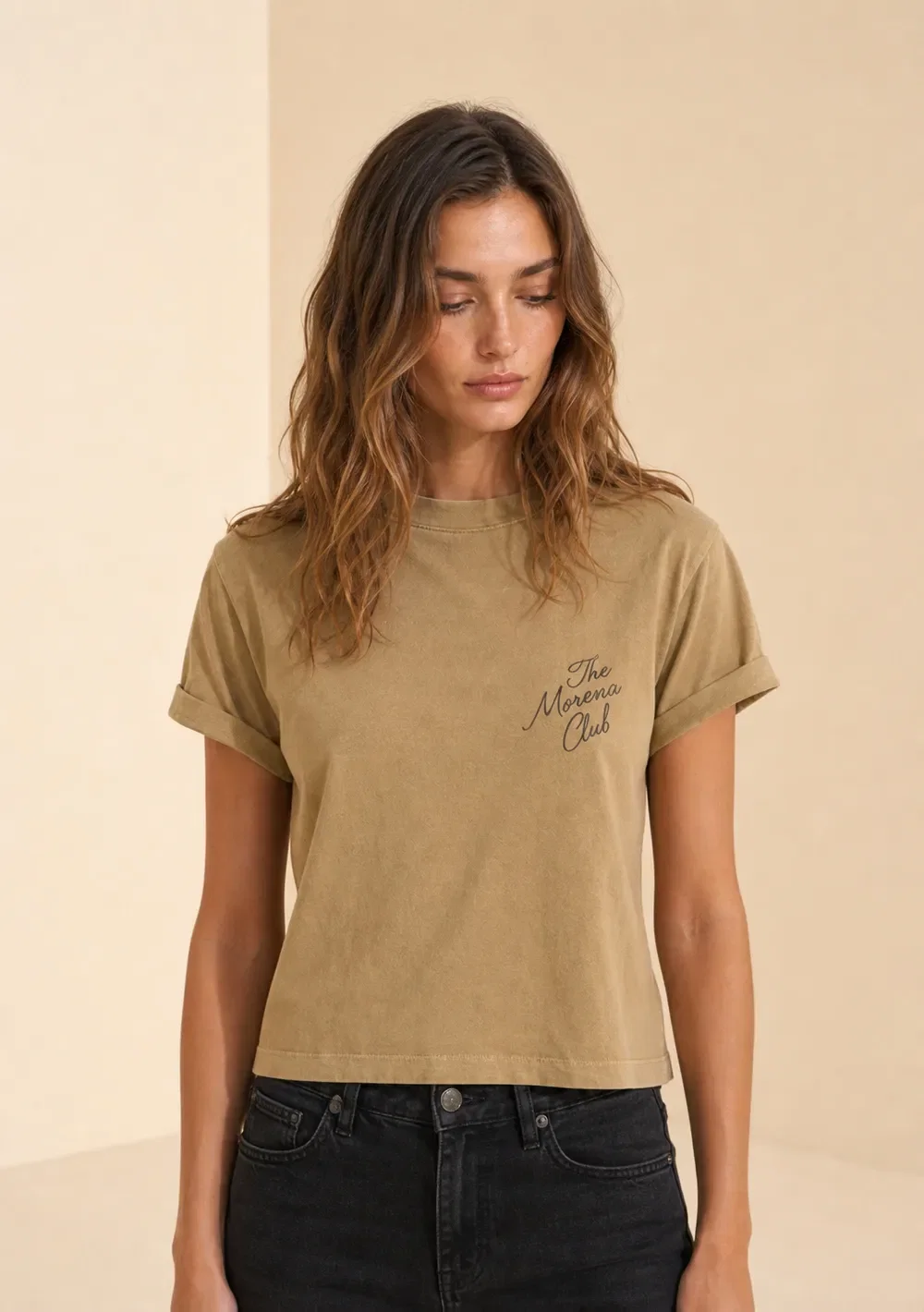 Camiseta Solta Moka Bege