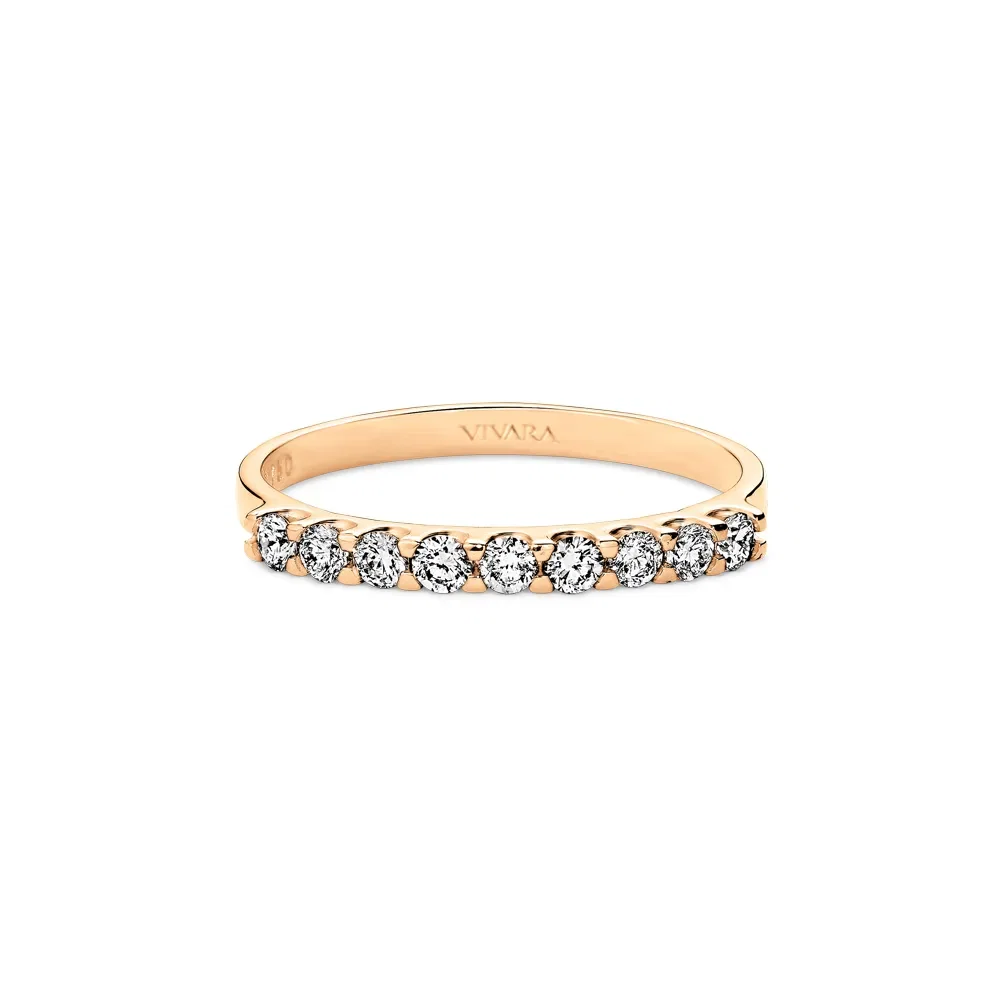 Meia Aliança Eternity em Ouro Rosé 18k com Diamantes 0,31 ct — imagem 1
