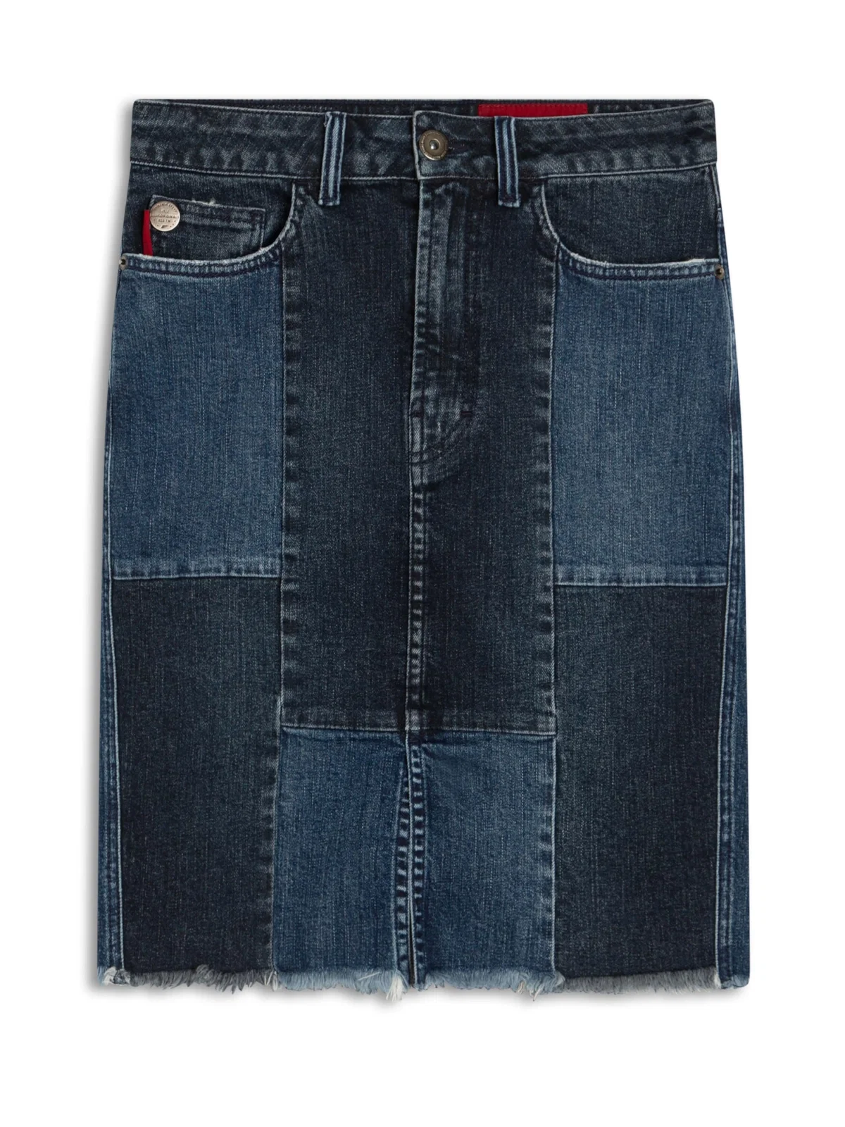 Saia Denim Dark Sea Elastci Khole 1753-Lav.Escuro Bicolor — imagem 1