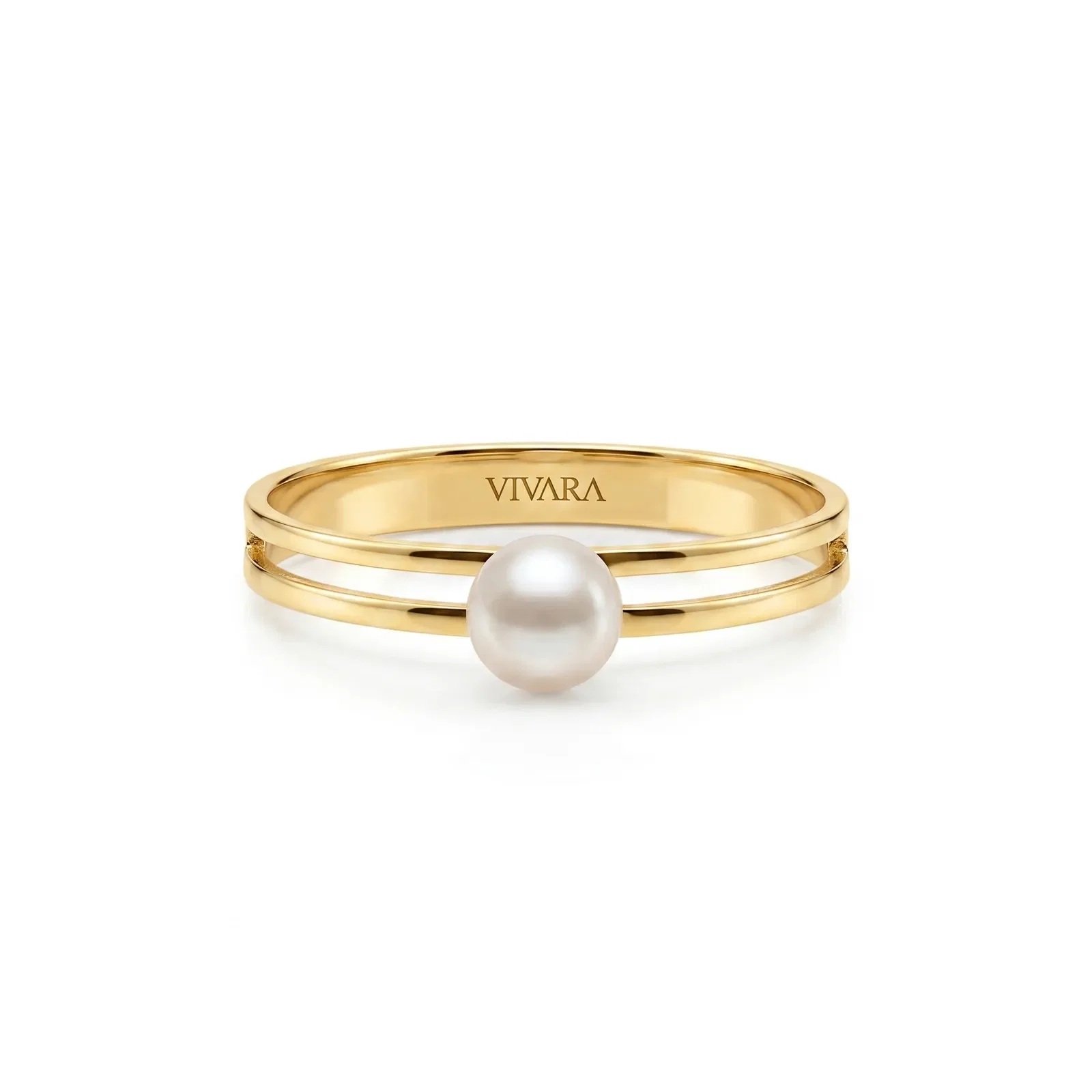 Anel Gold em Ouro Amarelo 18k com Pérola, 4-4.5mm — imagem 1