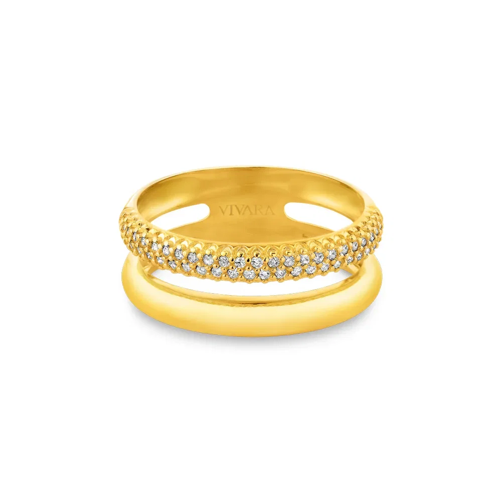 Anel Lumiere em Ouro Amarelo 18k com Diamantes — imagem 1