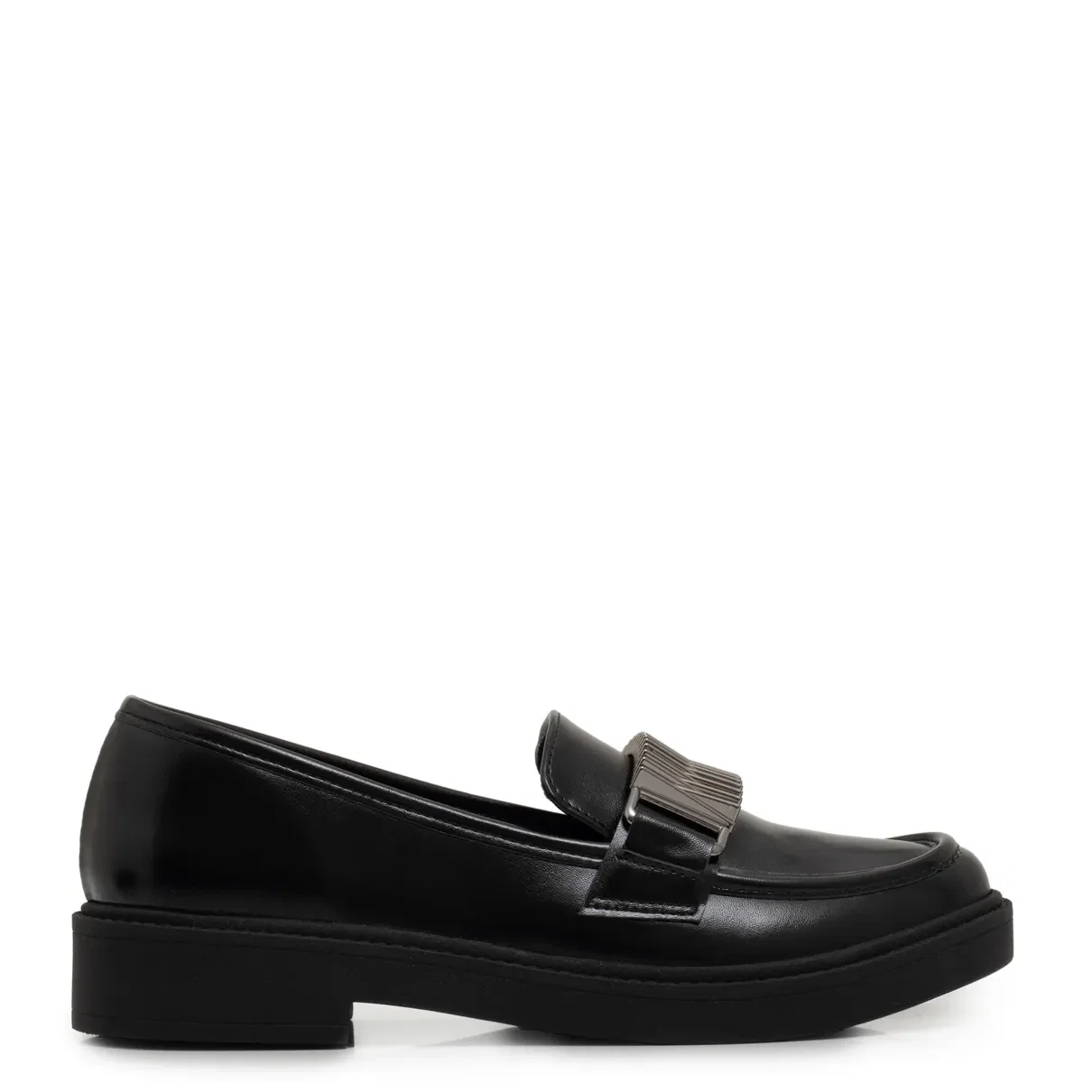 Mocassim Preto Enfeite