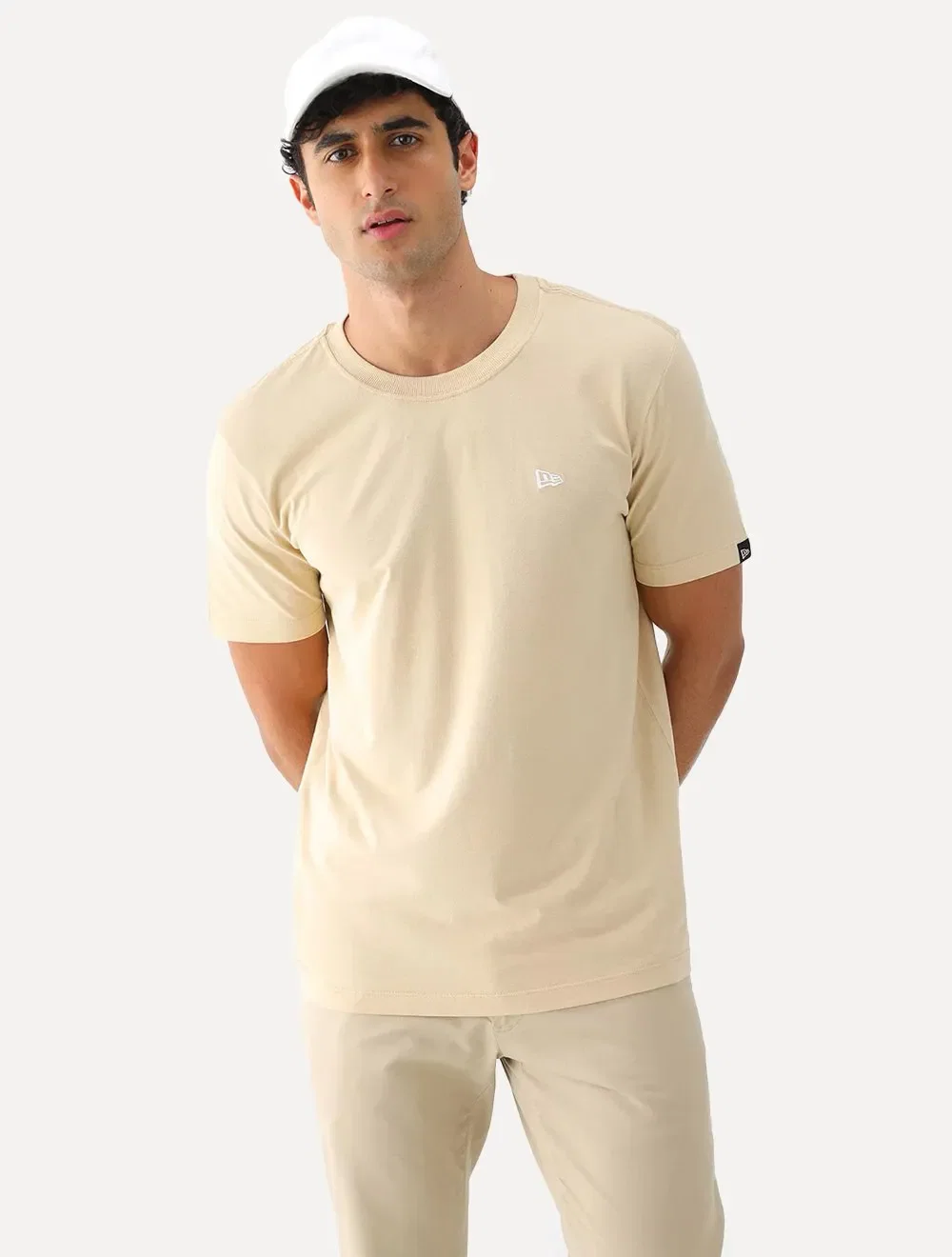 Camiseta New Era Masculina Essentials Tri Caqui Claro