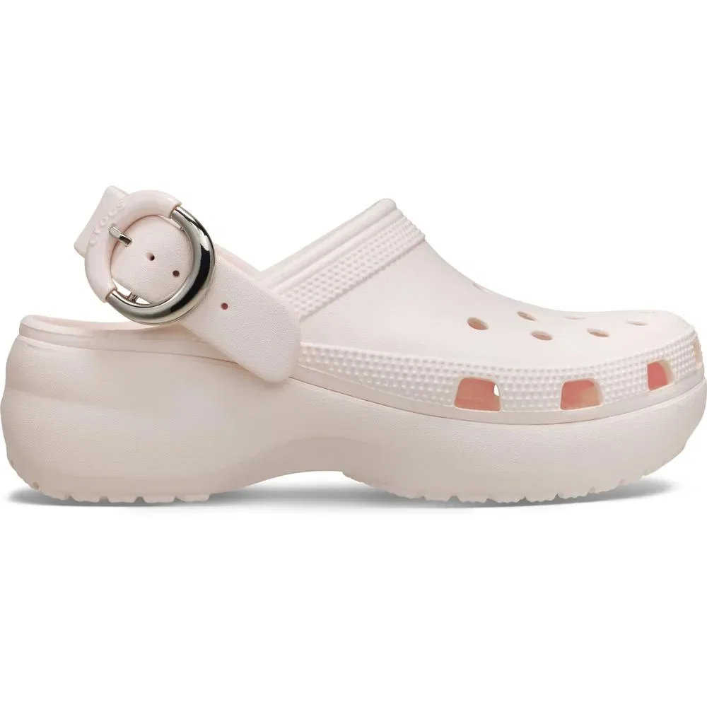 Classic Platform Dipped Metallic Buckle Clog