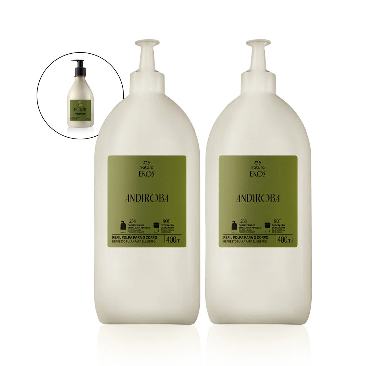 Kit Creme Desodorante Hidratante para o Corpo Ekos Andiroba (2 unidades)