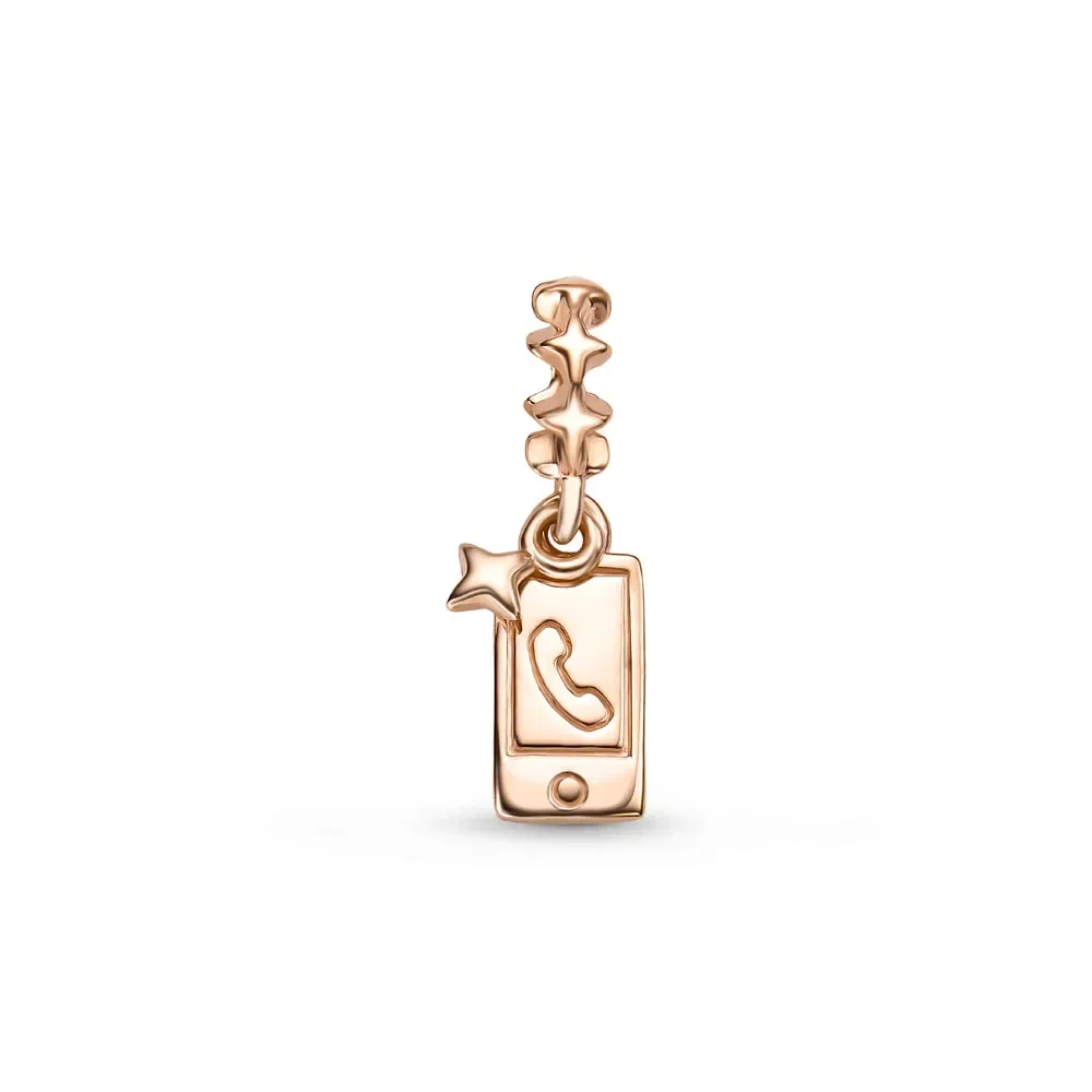 Pingente Life Soul Celular em Liga Rosé com Banho de Ouro Rosé 18k — imagem 1