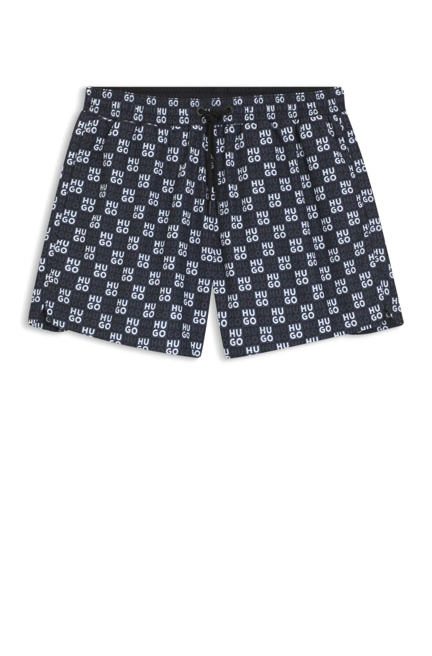 Shorts De Banho Com Logos De Xadrez