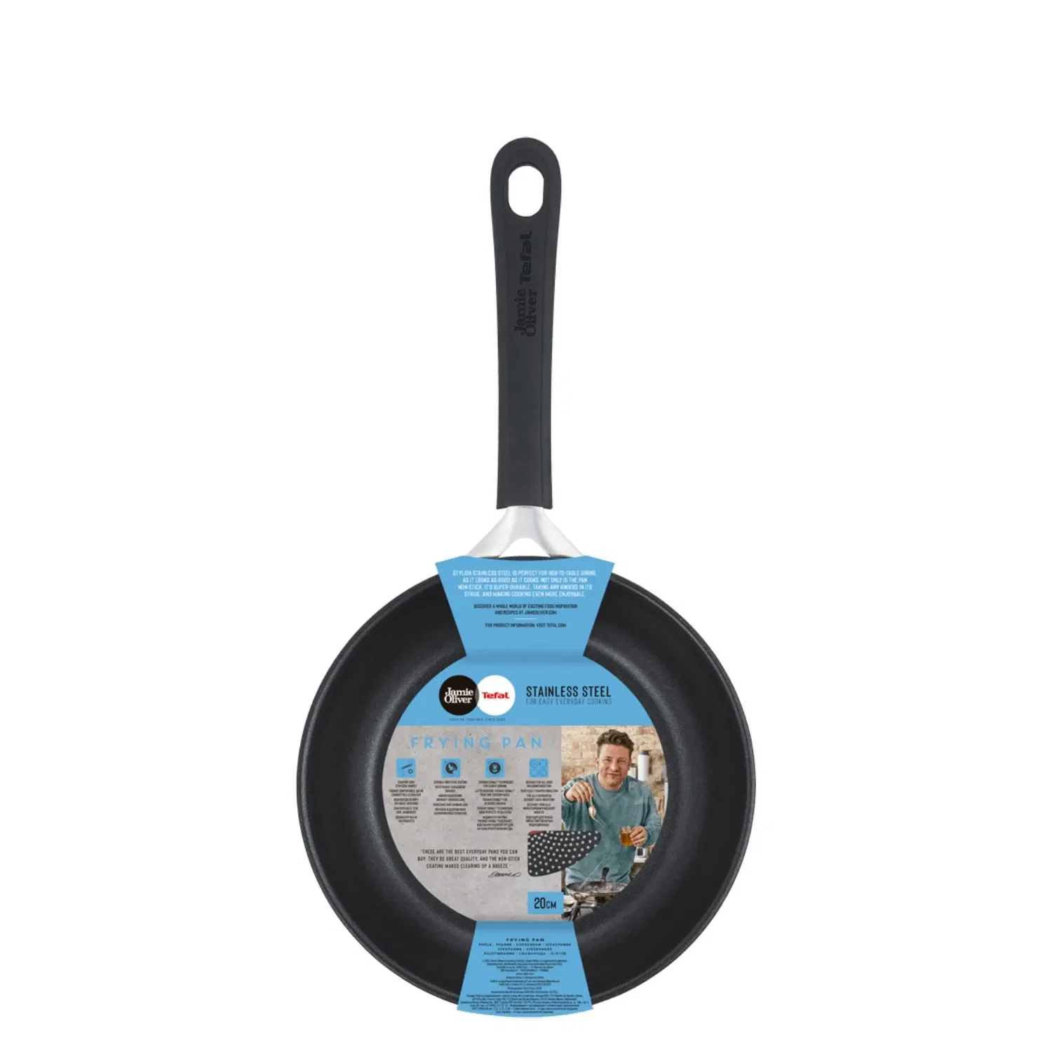 Frigideira Aço Inox Com Indução Jamie Oliver 28cm Tefal