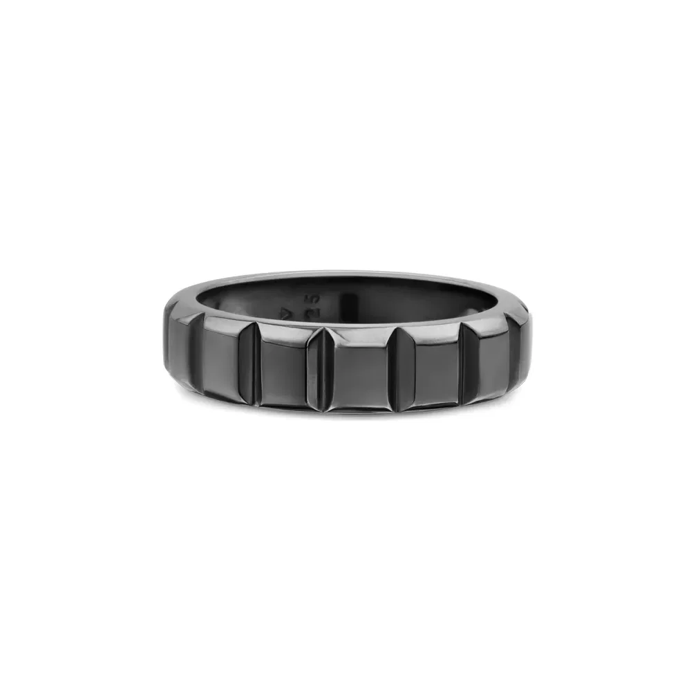 Anel Black Iron em Prata 925 com Ródio Negro