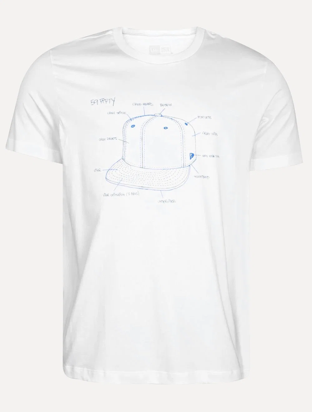 Camiseta New Era Masculina All Building Cap Branca