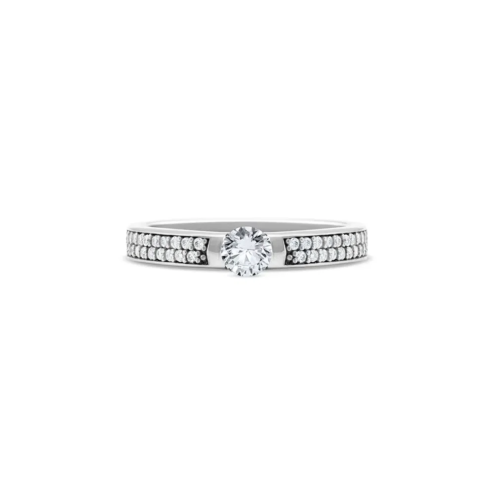 Anel Solitário Promise em Ouro Branco 18k com 0,49ct de Diamante — imagem 1