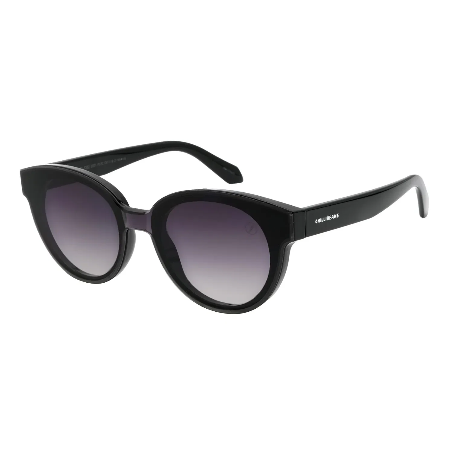 Óculos de Sol Feminino Infinity Redondo Degradê Preto — imagem 1