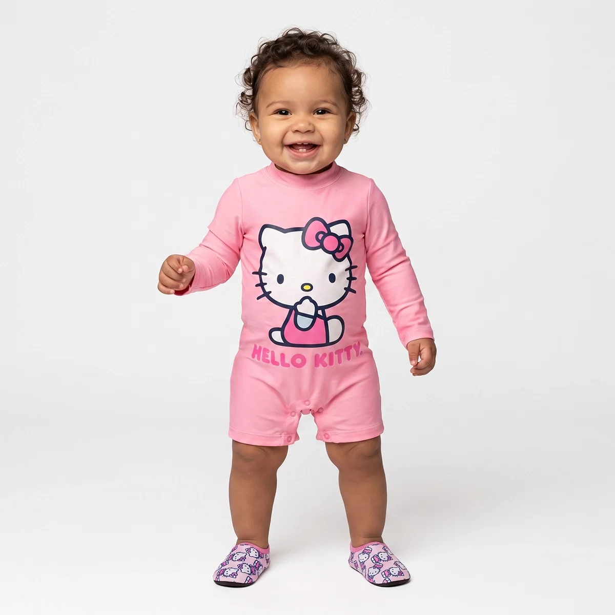 Macaquinho Praia Toddler Hello Kitty Lycra Proteção Uv 50+ Tip Top — imagem 1