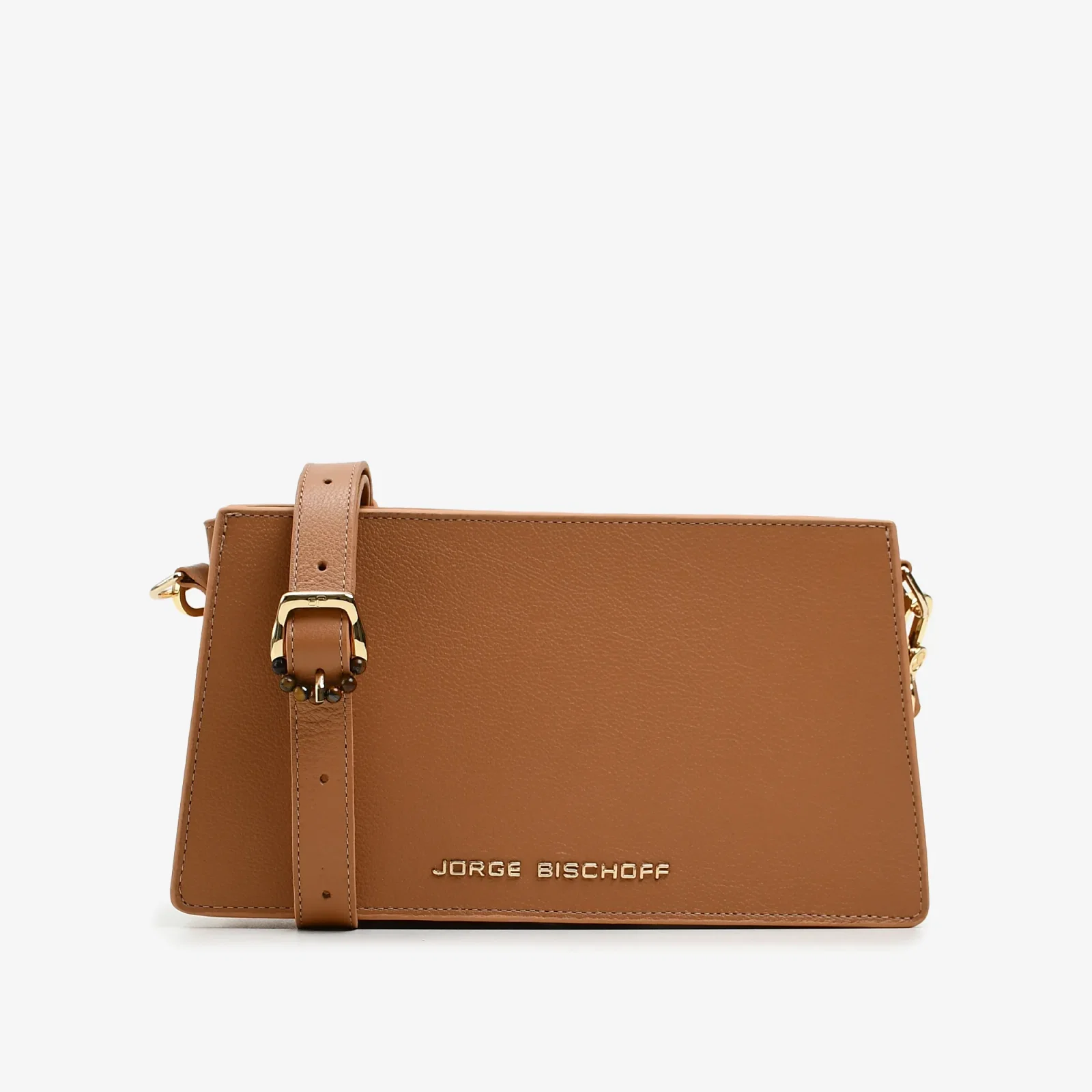 Bolsa Transversal Caramelo Trigo Couro — imagem 1