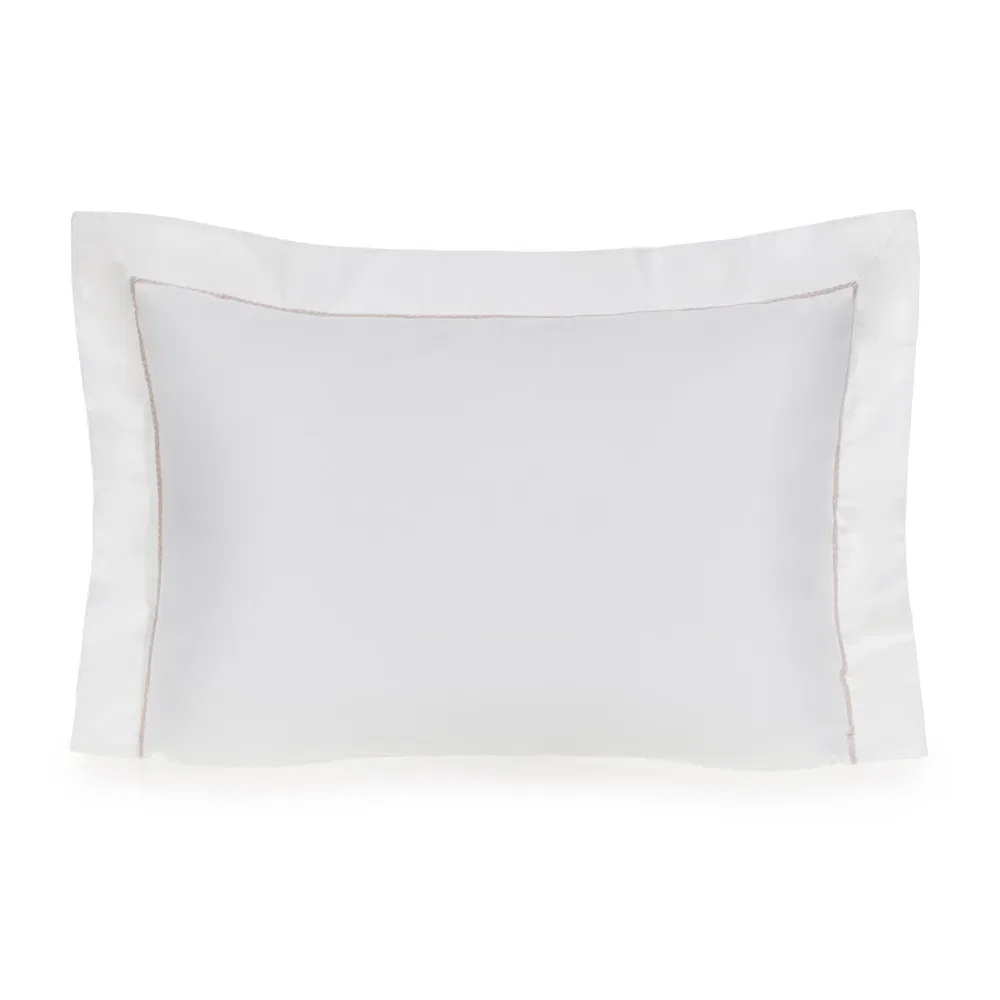 Fronha Avulsa 1000 Fios Cetim Marini Branco / Nocciola