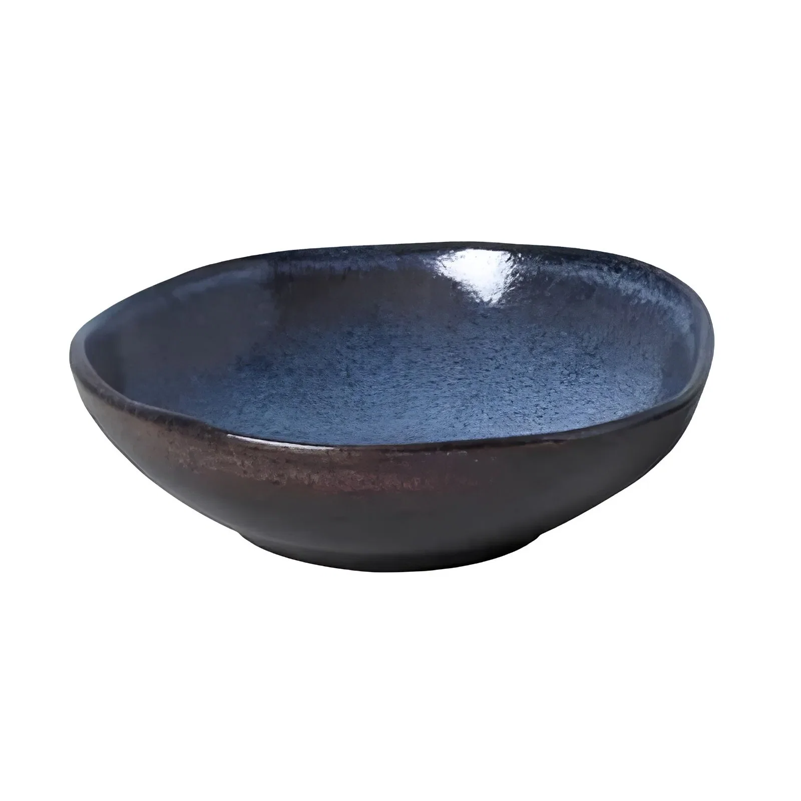 Bowl Oval Titanium em Stoneware Azul 14,5x12CM Porto Brasil — imagem 1
