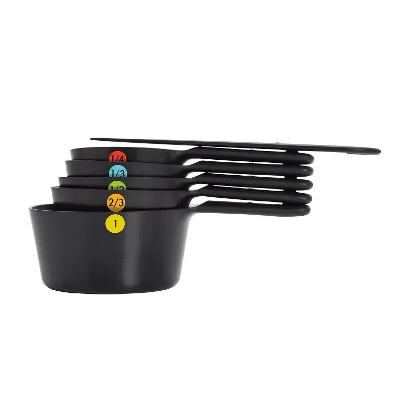 Conjunto de 5 Xícaras Medidoras OXO Preto — imagem 1