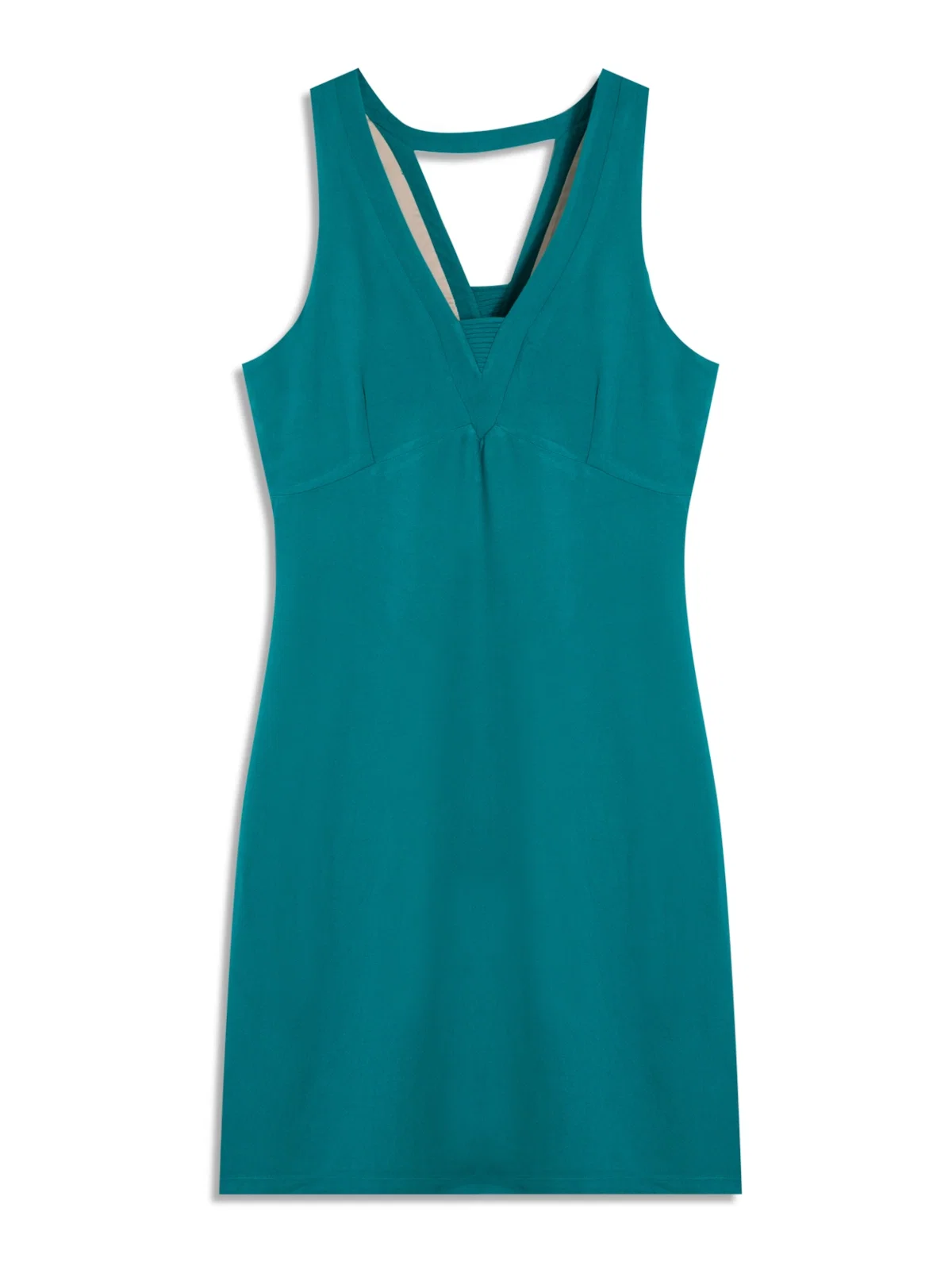 Vestido Curto Crepe de Viscose Liso Old Blue