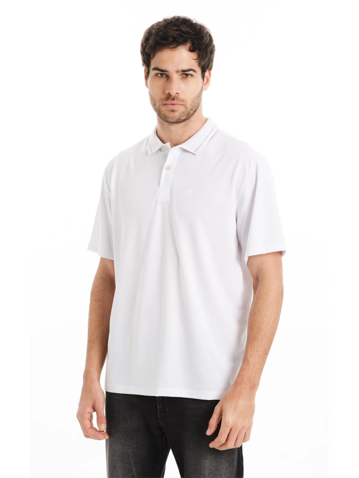 Polo Piquet Contrast Branco
