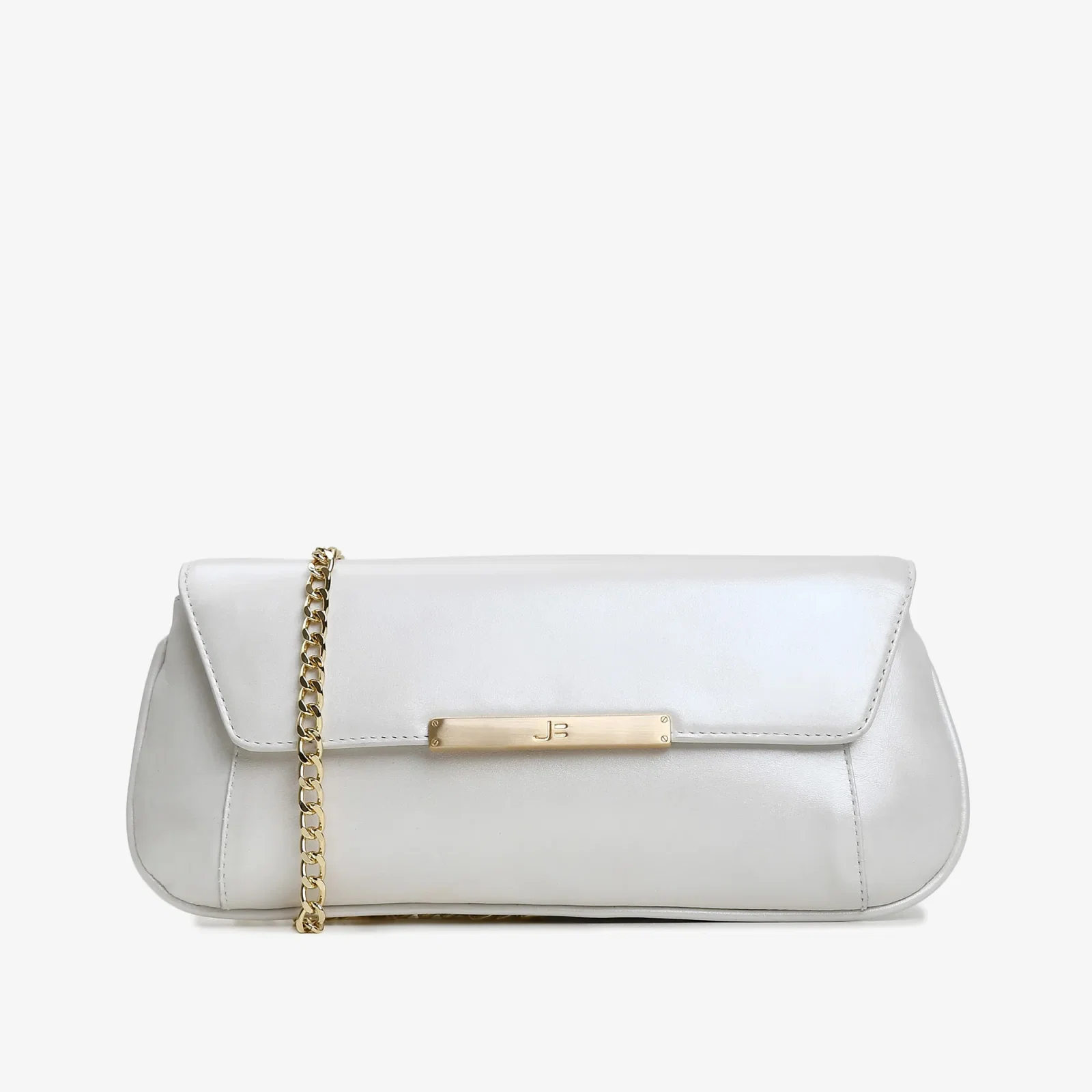 Bolsa Transversal Branco Say Yes Couro Acetinado — imagem 1