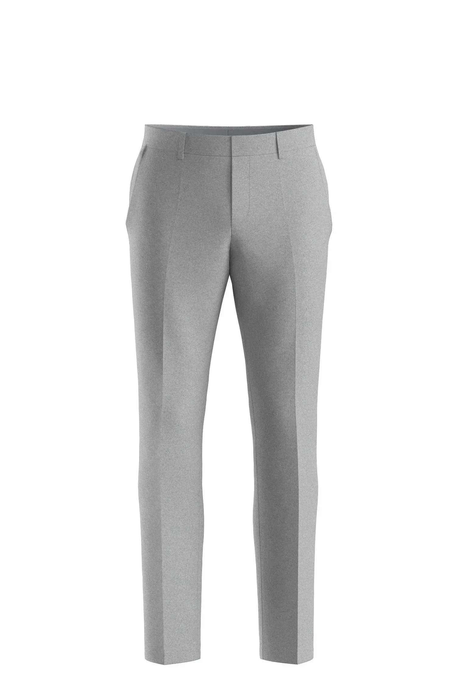 Calça Formal Em Lã Virgem Microestampada