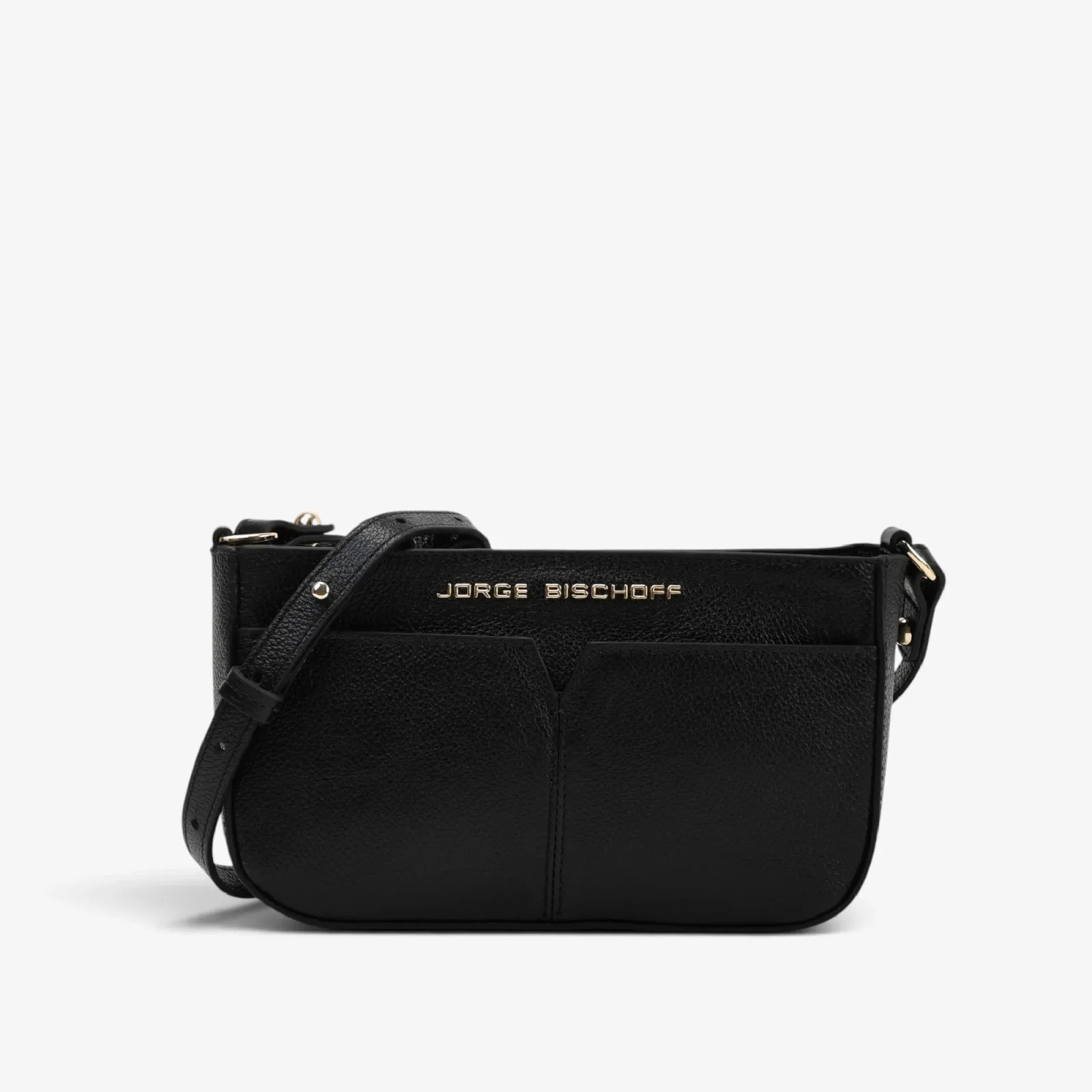 Bolsa Transversal Preto Couro