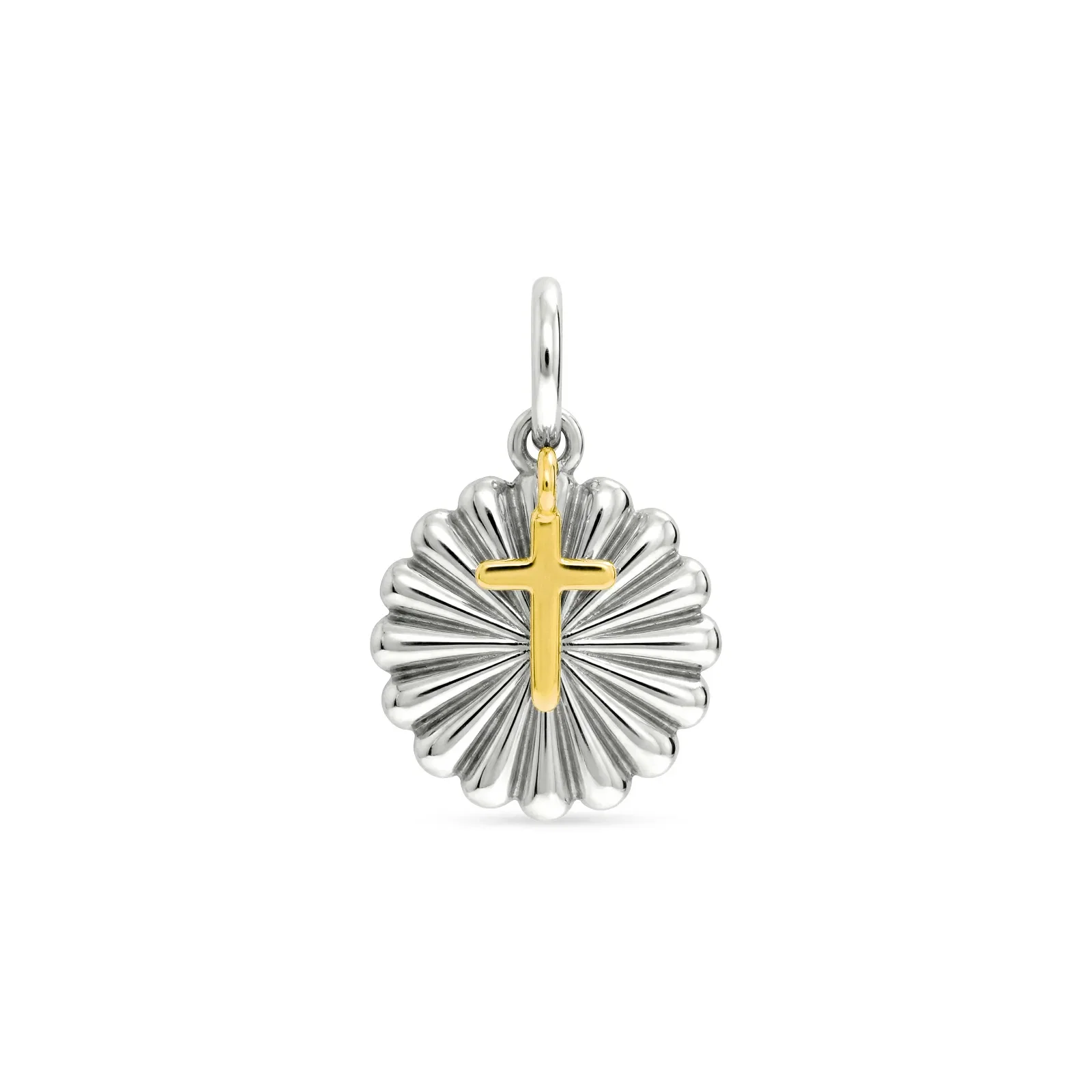 Pingente Life Religião IV Cruz em Prata 925 com Banho de Ouro Amarelo 18k — imagem 1