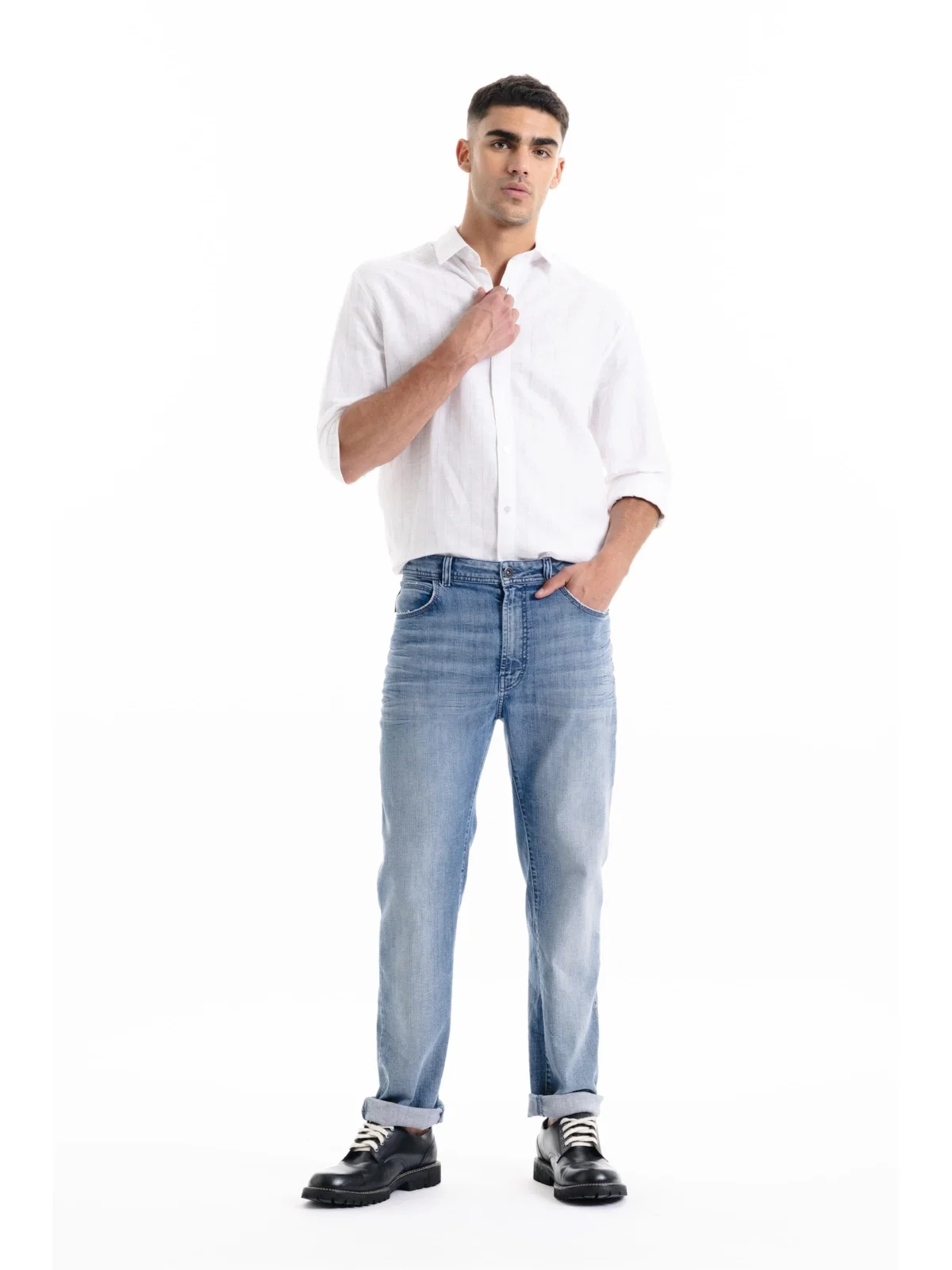 High Comfort Stretch Straicht Et.Zetex 2097-Lav.Claro C/3d — imagem 1