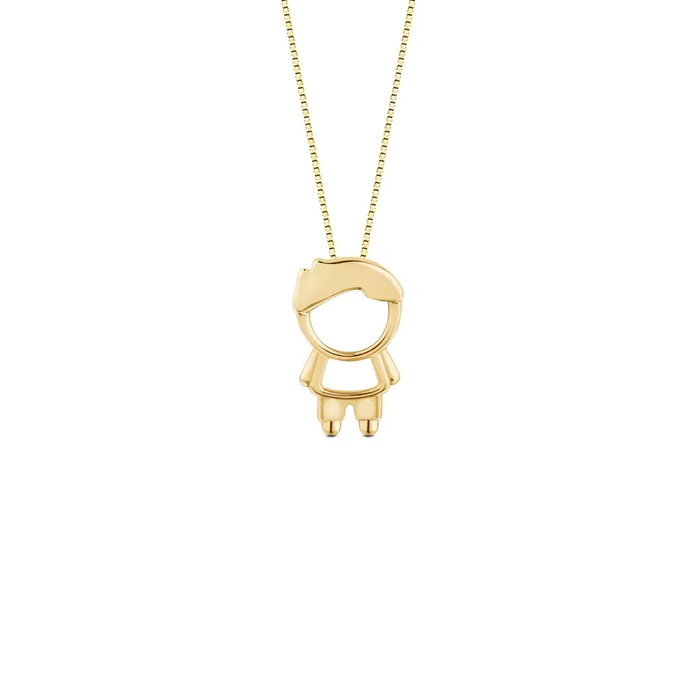Pingente Menino em Ouro Amarelo 18k, 15mm — imagem 1