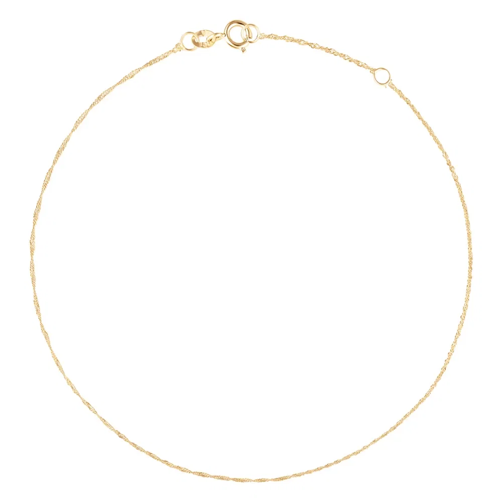 Tornozeleira Ouro Amarelo