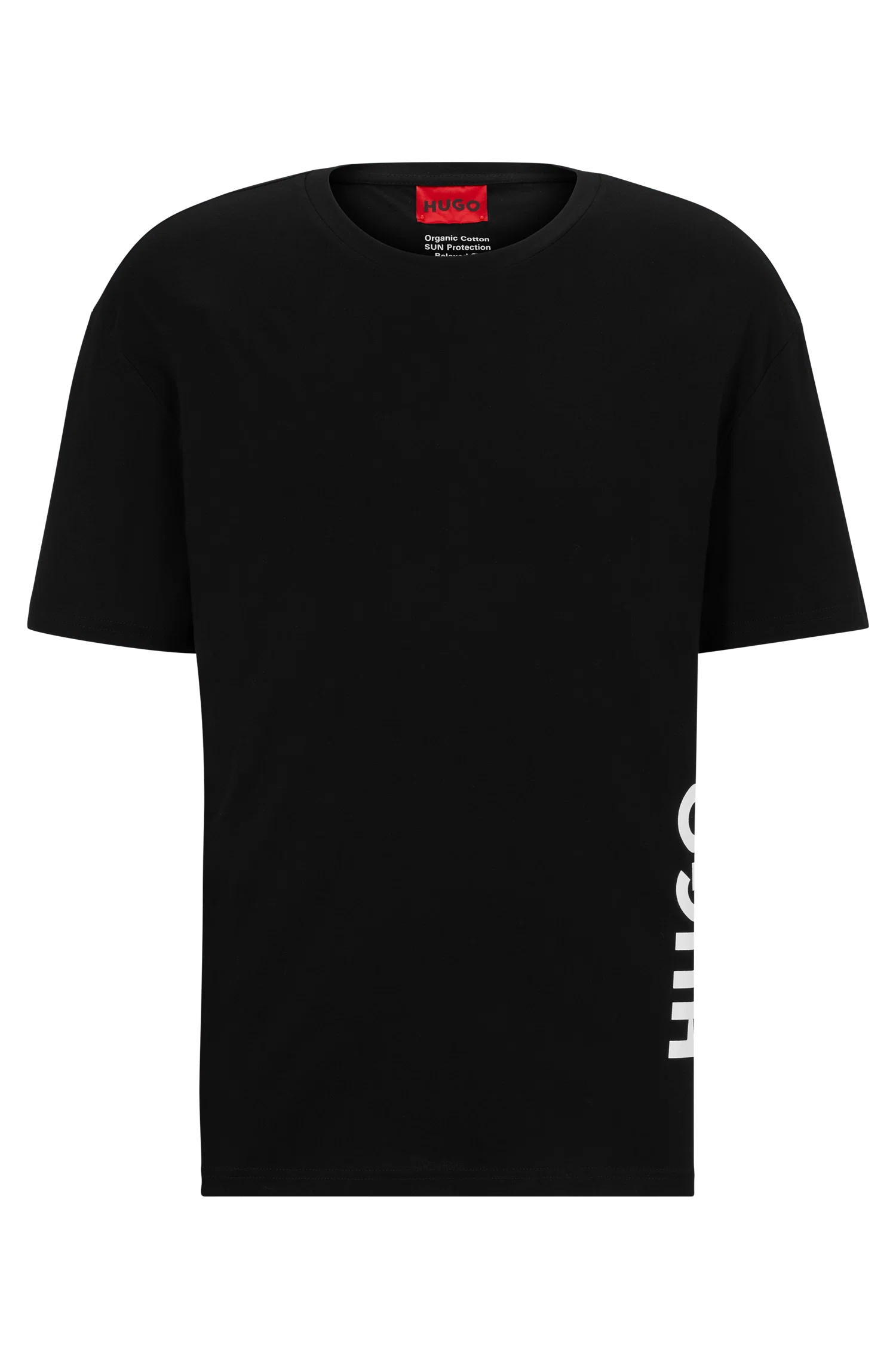 Camiseta De Algodão Orgânico Com Caimento Solto E Logotipo Vertical — imagem 1