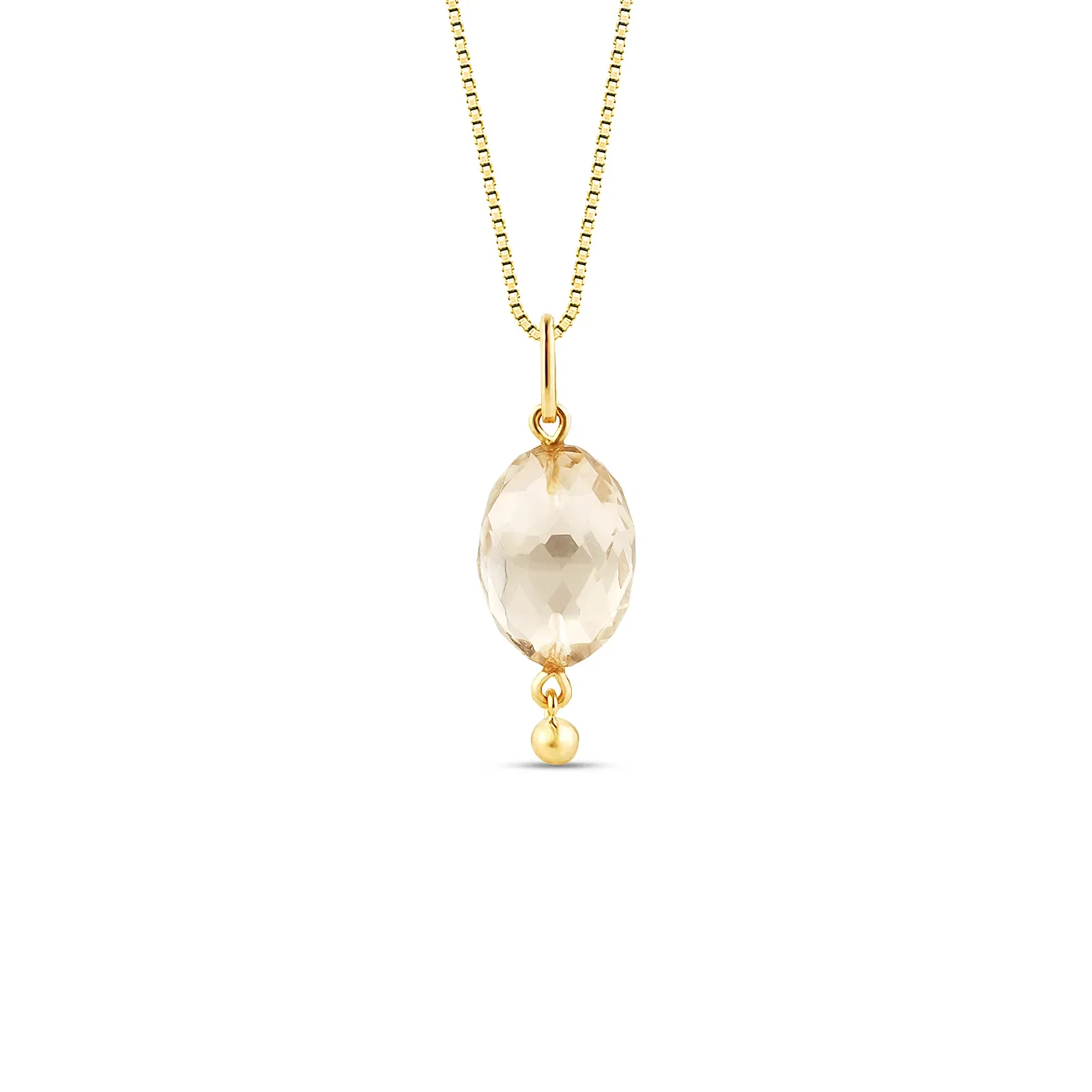 Pingente Prisma em Ouro Amarelo 18k com Citrino, 23.6 mm — imagem 1