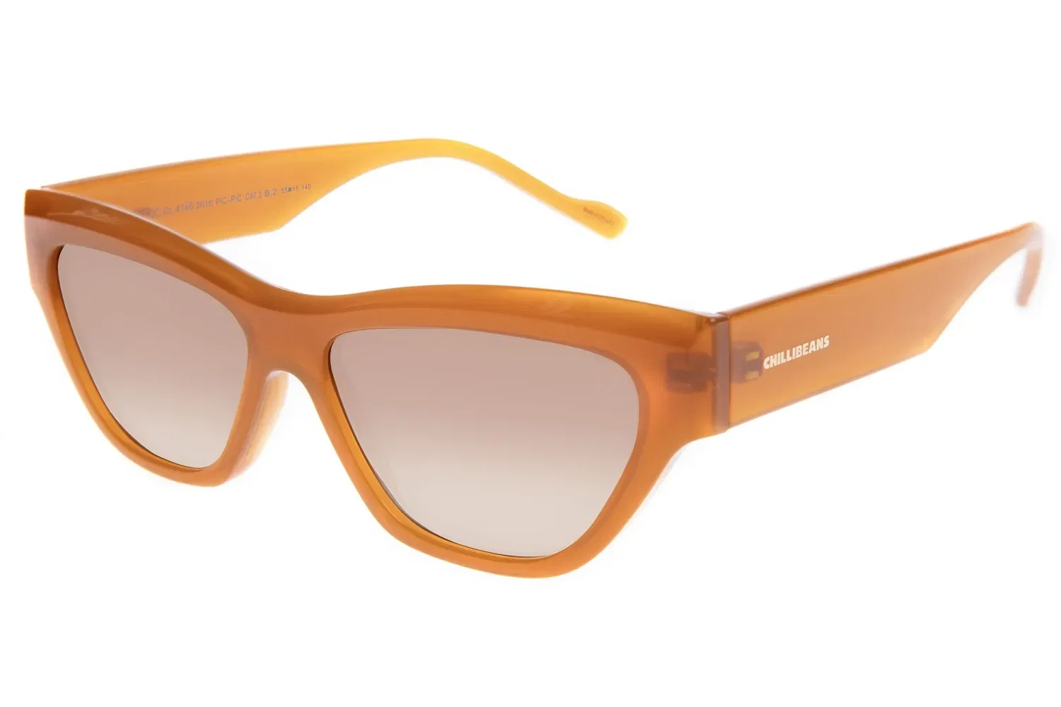 Óculos de Sol Feminino Chilli Beans Gatinho Robusto Laranja — imagem 1