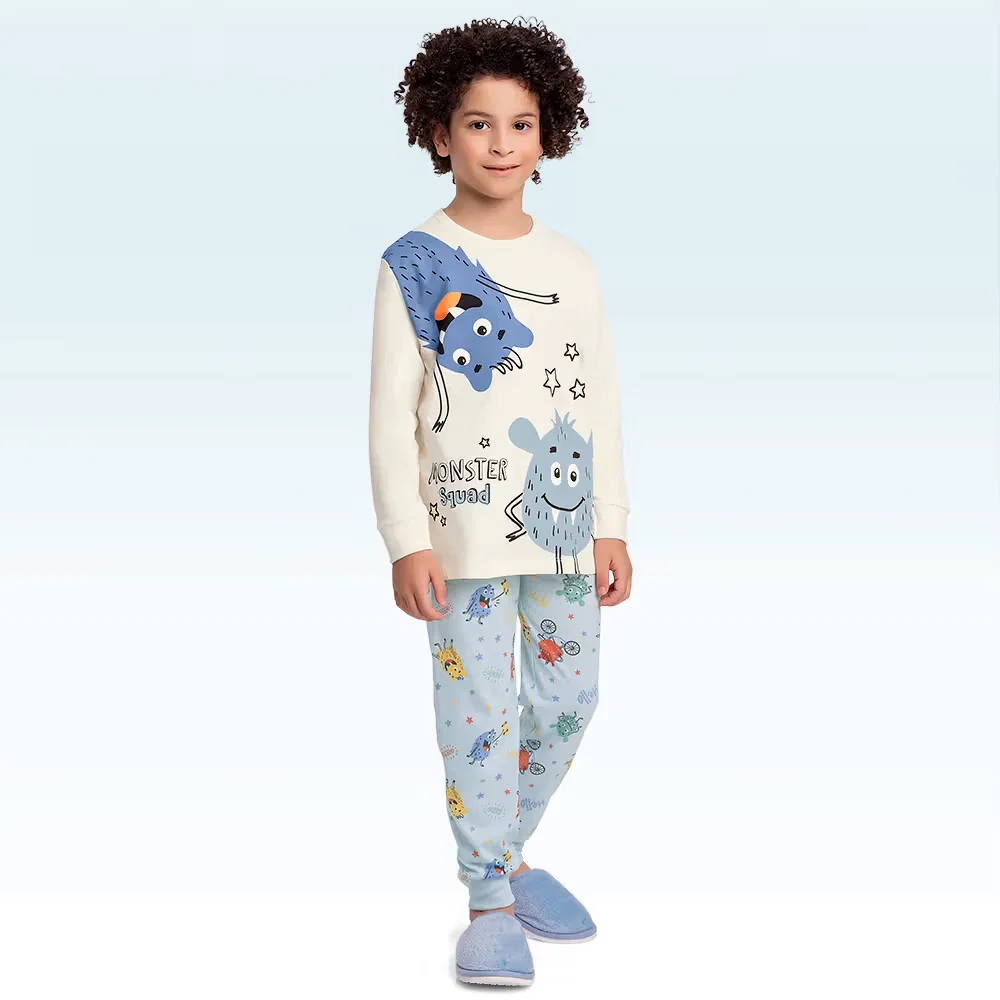 Conjunto pijama camiseta manga longa e calça — imagem 1