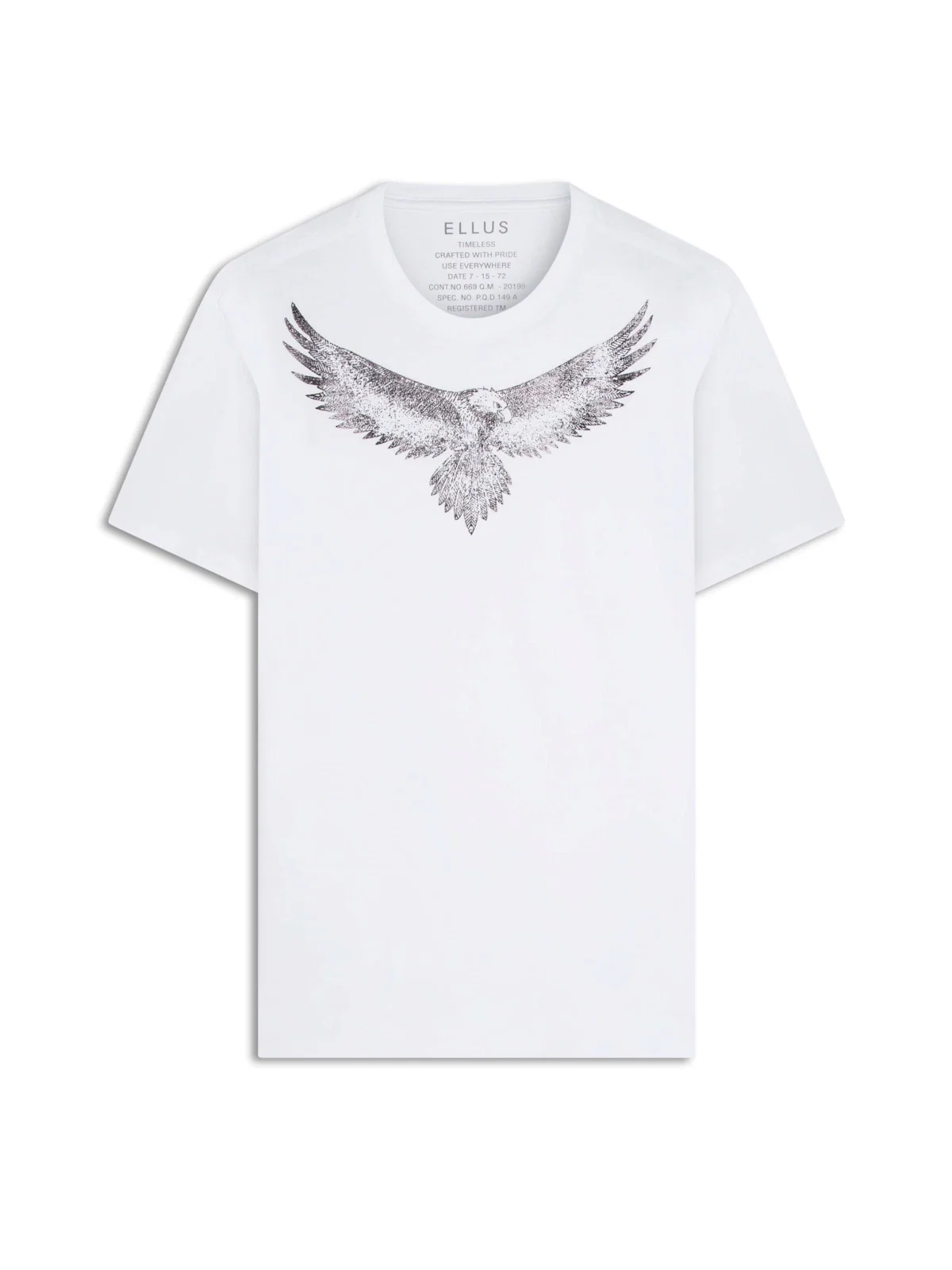 T-Shirt Cotton Fine West Eagle Foil Branco — imagem 1