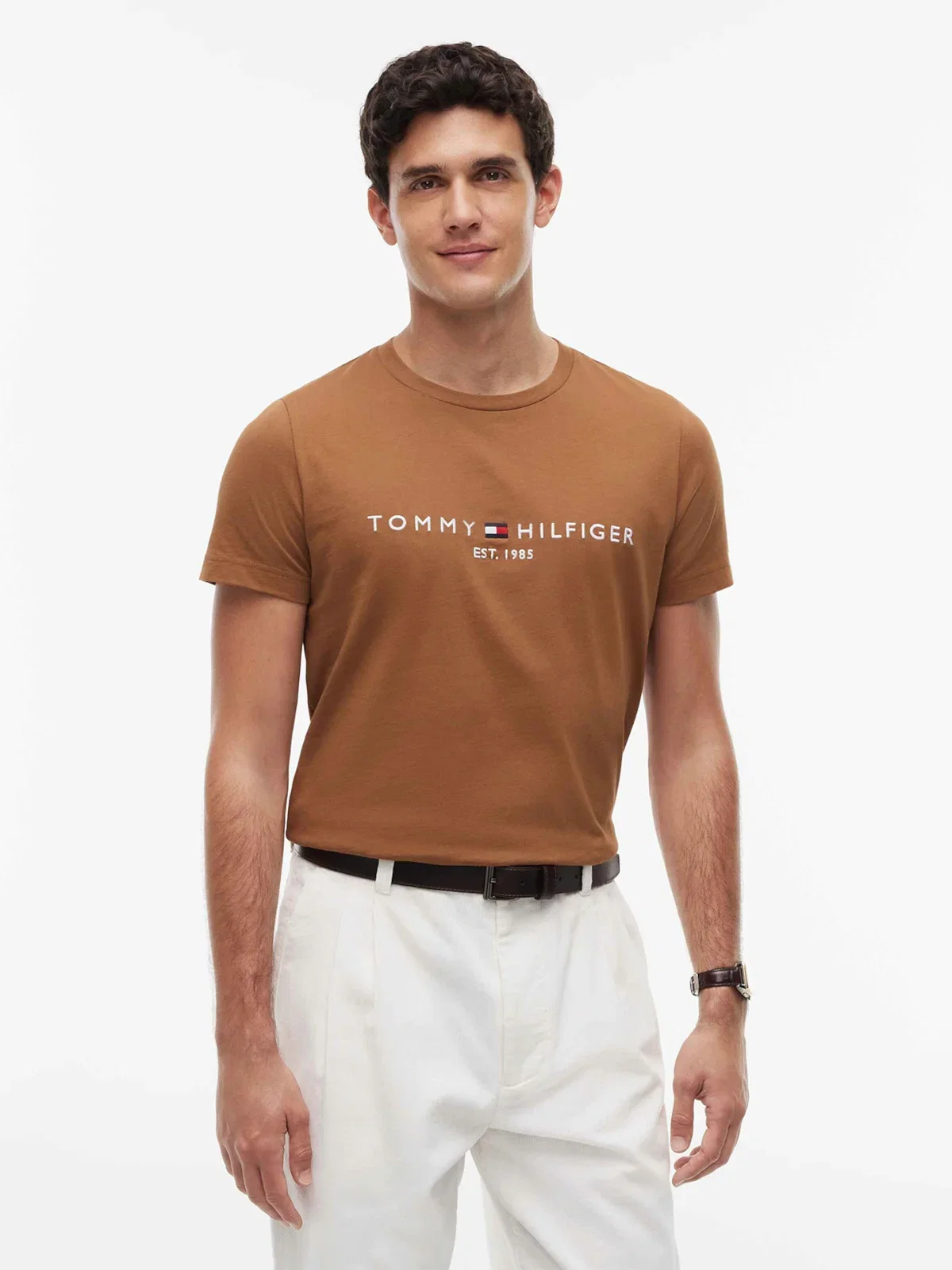 Camiseta Slim Jersey com Bordado de Logotipo — imagem 1