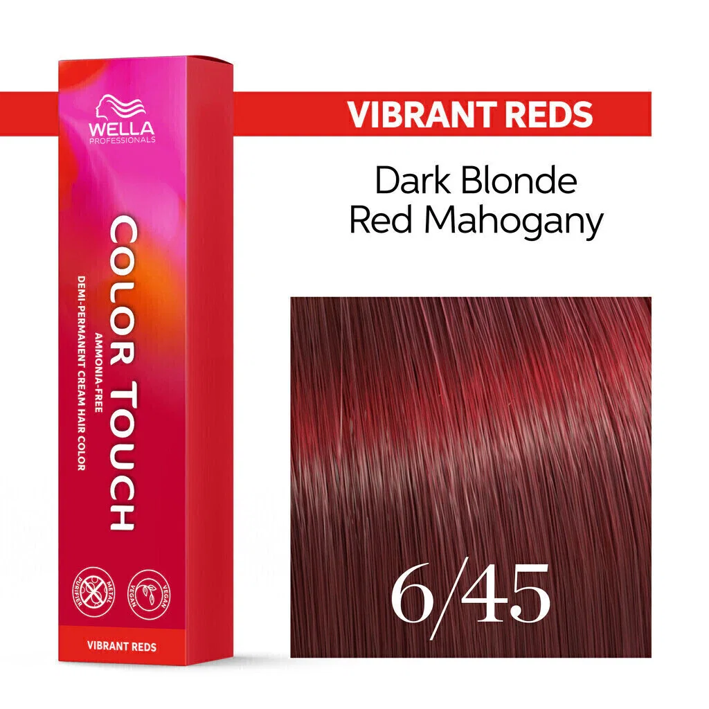 Tonalizante Wella Color Touch 6/45 Louro Escuro Vermelho Acaju