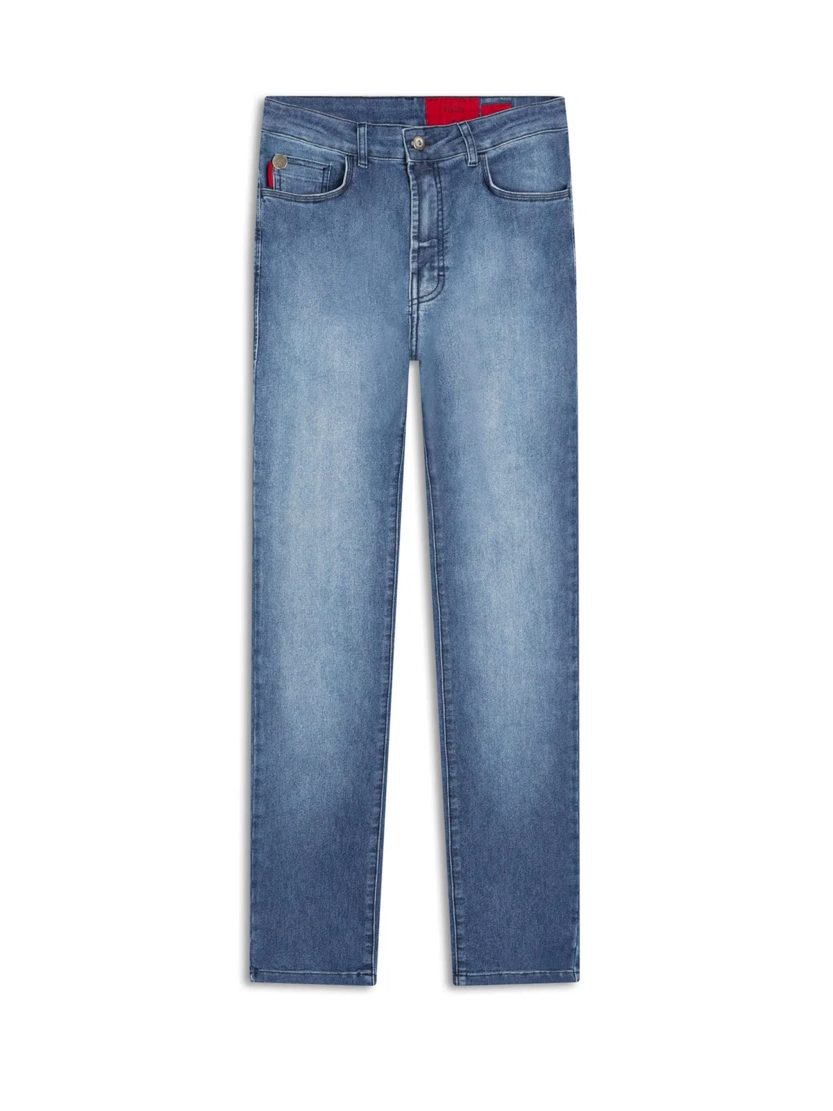 Calça Dark Indigo Elastic Straight Lav.Medio C/ Used — imagem 1