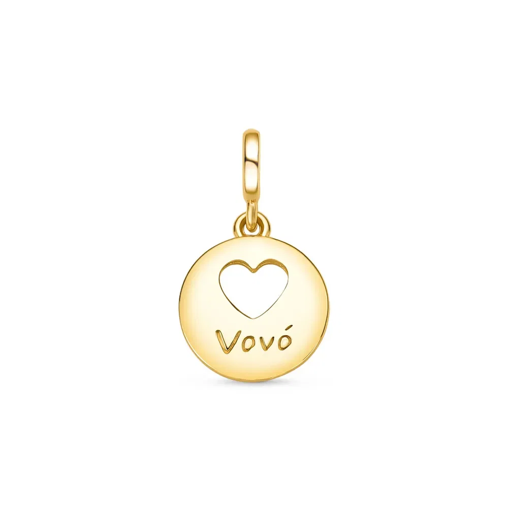 Pingente Life Mama Coração Vovó em Prata 925 com Banho de Ouro Amarelo 18k — imagem 1